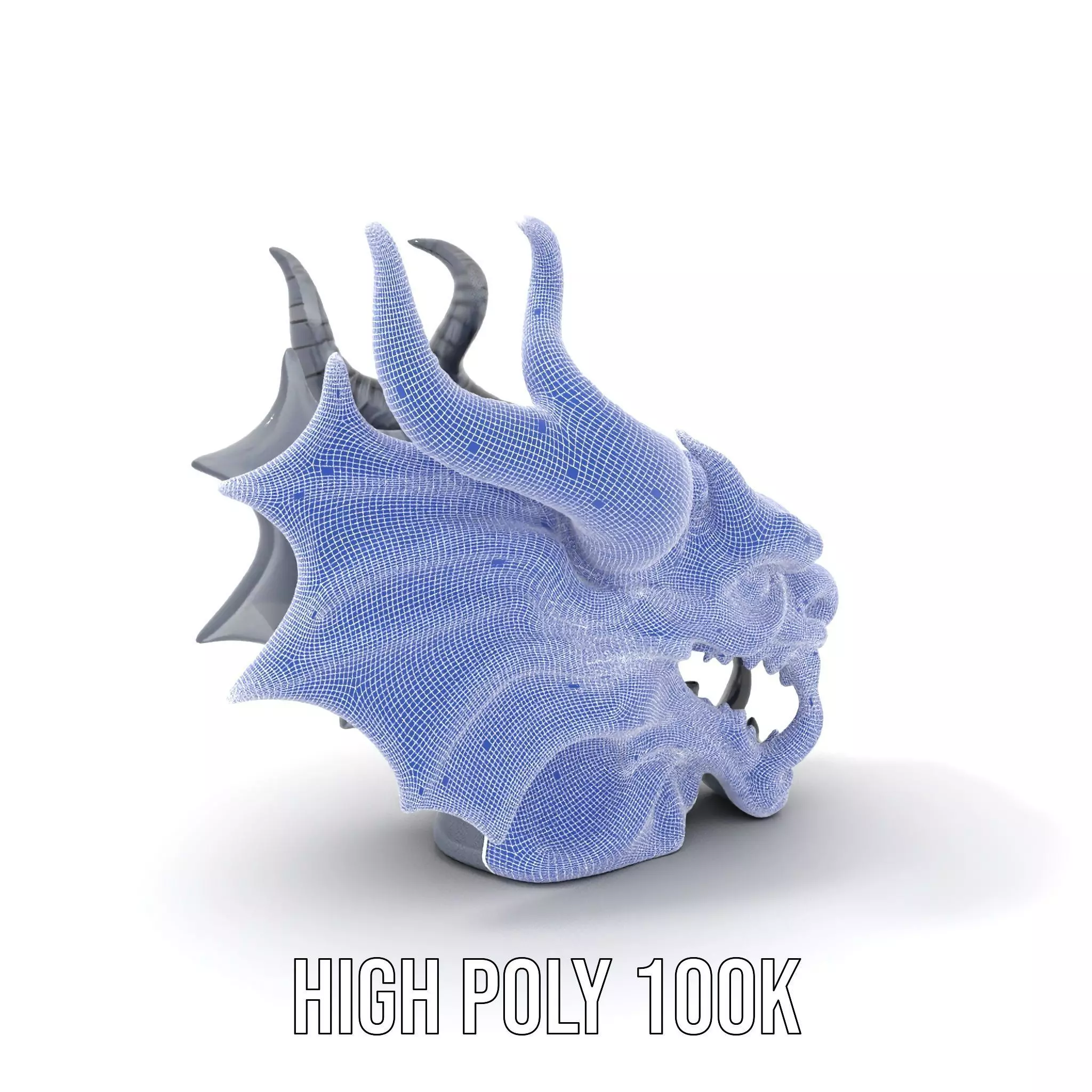 Shadow Dragon Head model pack Low-poly 3D model_4