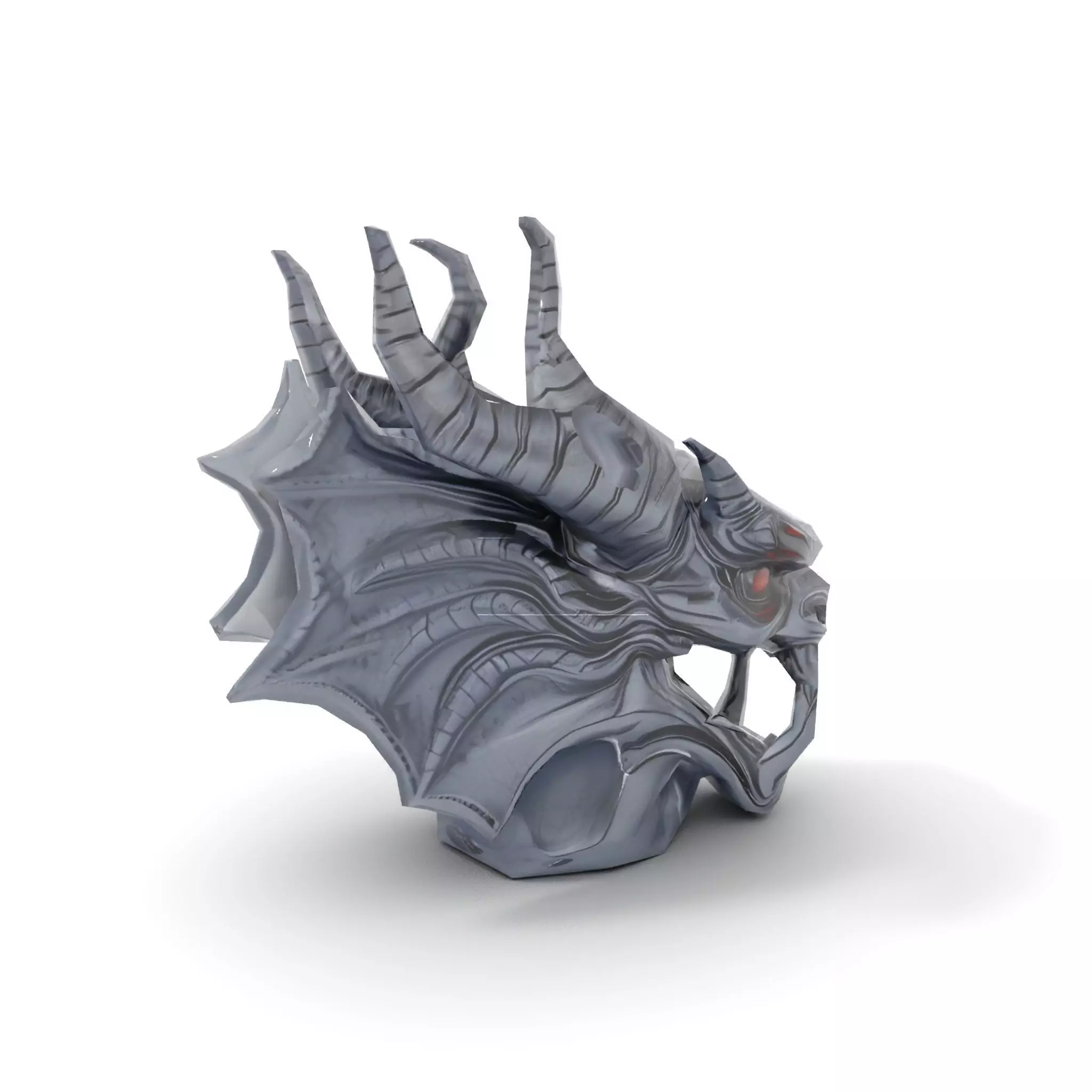 Shadow Dragon Head model pack Low-poly 3D model_9