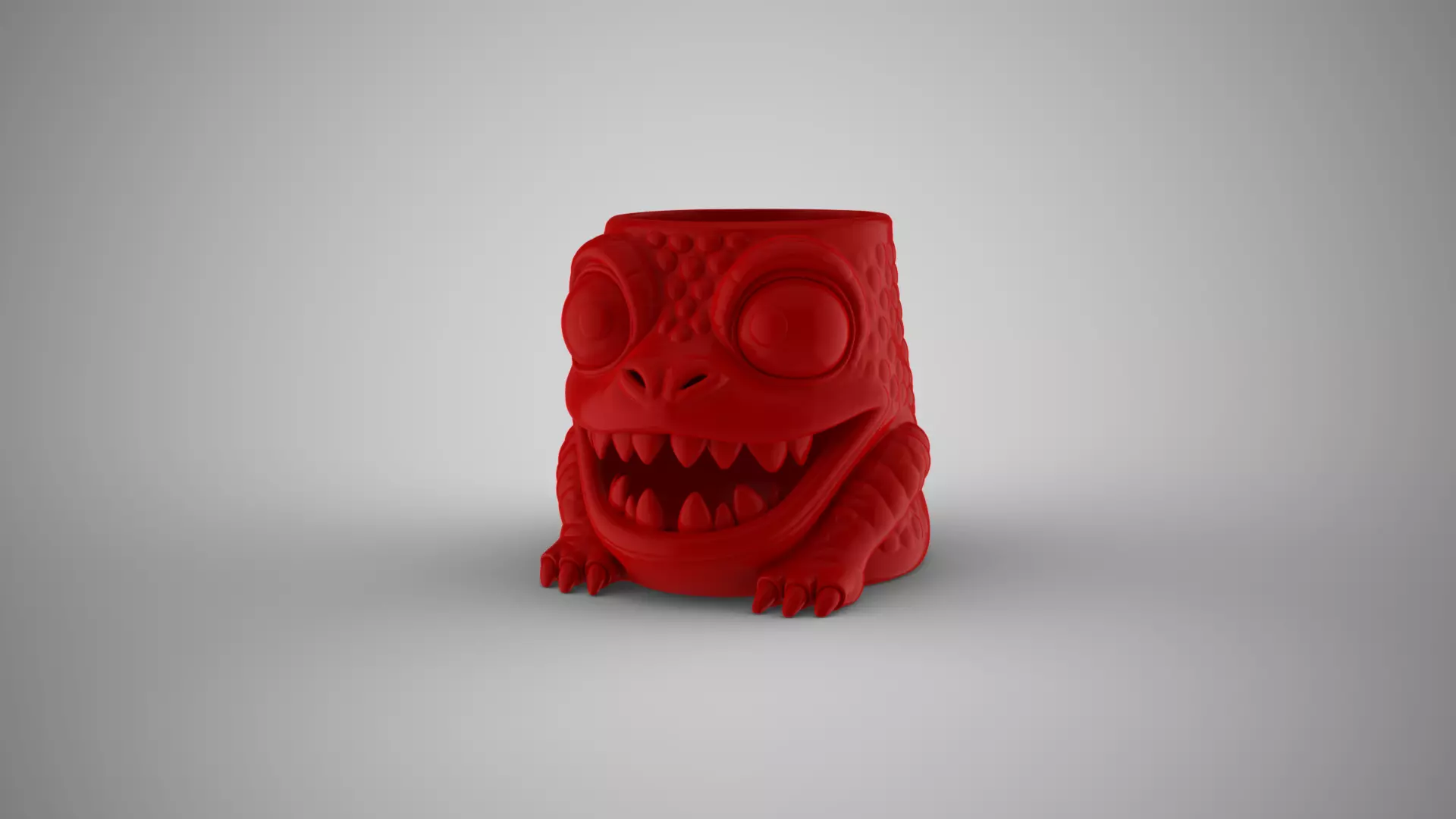 Monster Halloween Pen Holder 1 3D print model_0