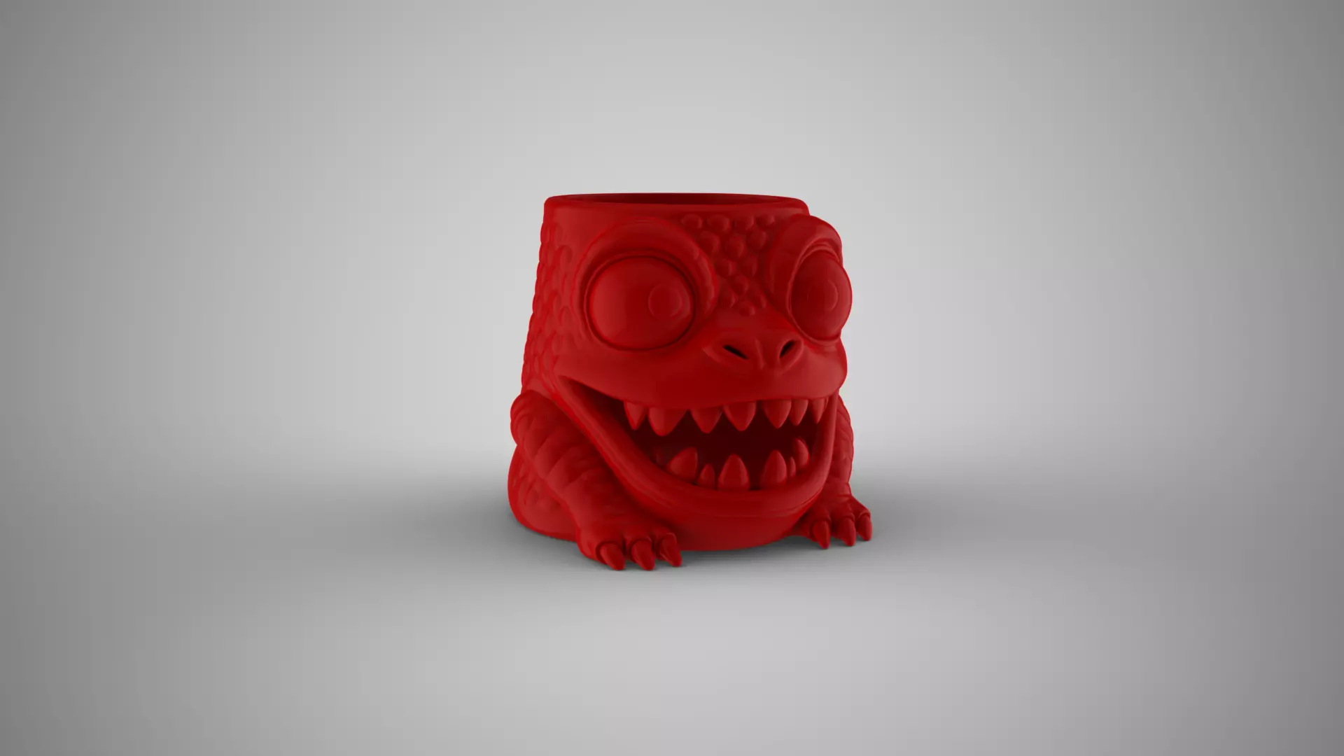 Monster Halloween Pen Holder 1 3D print model_4
