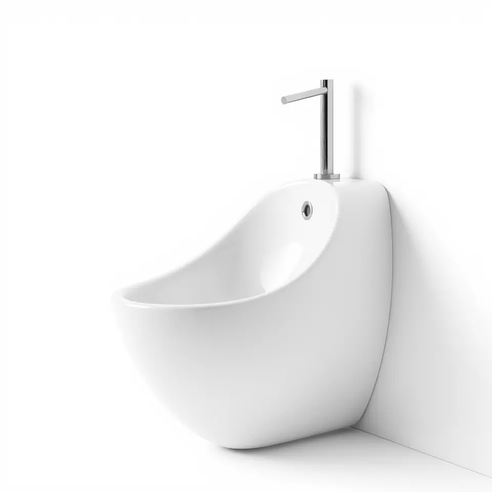 Modern White WallMounted Sink model pack Low-poly 3D model_2