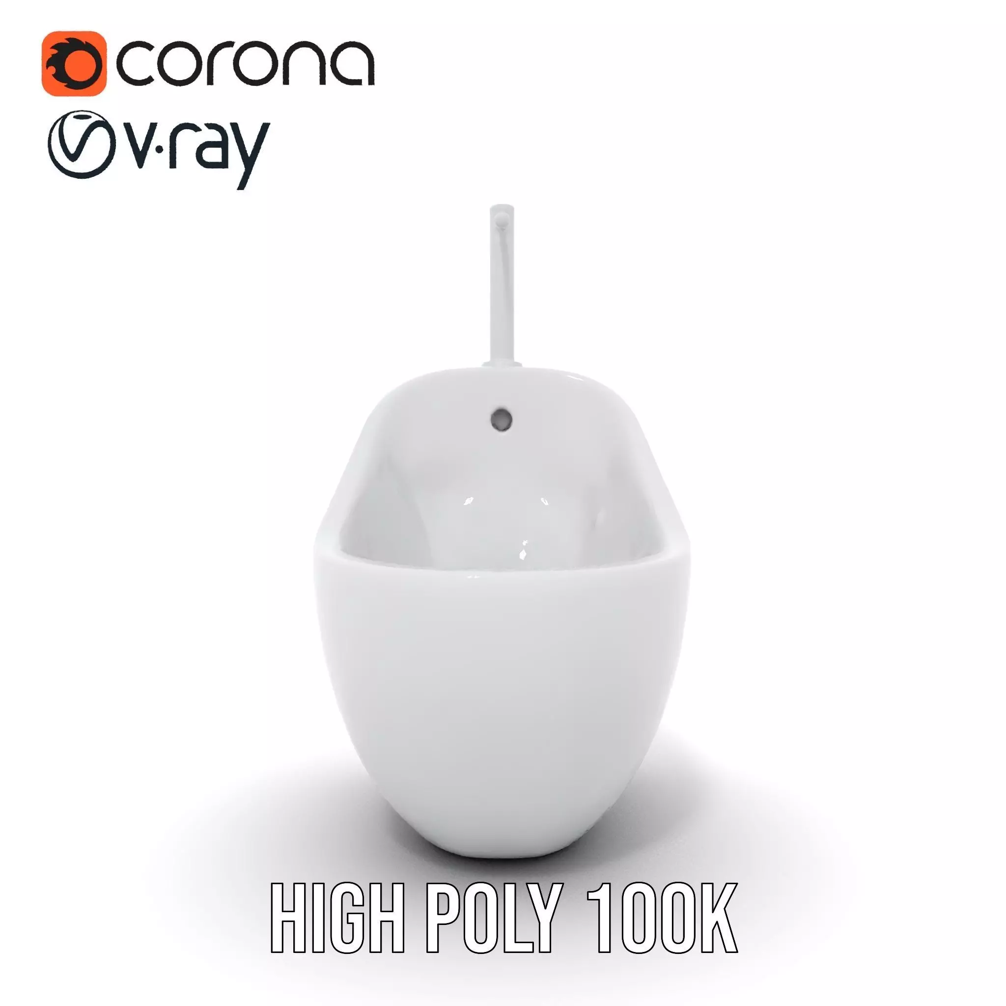 Modern White WallMounted Sink model pack Low-poly 3D model_17