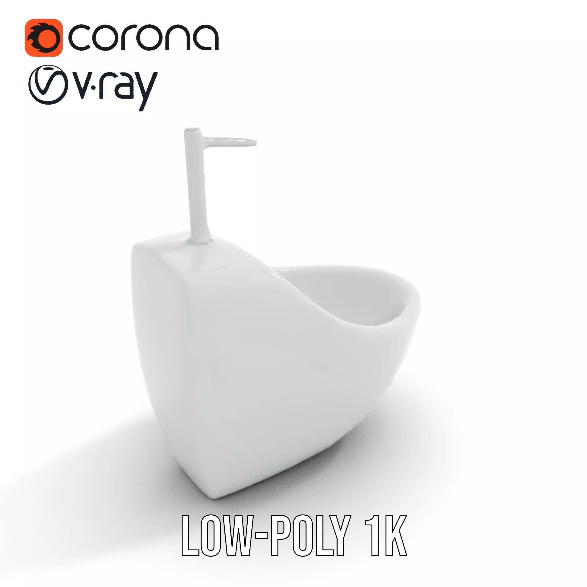 Modern White WallMounted Sink model pack Low-poly 3D model_16