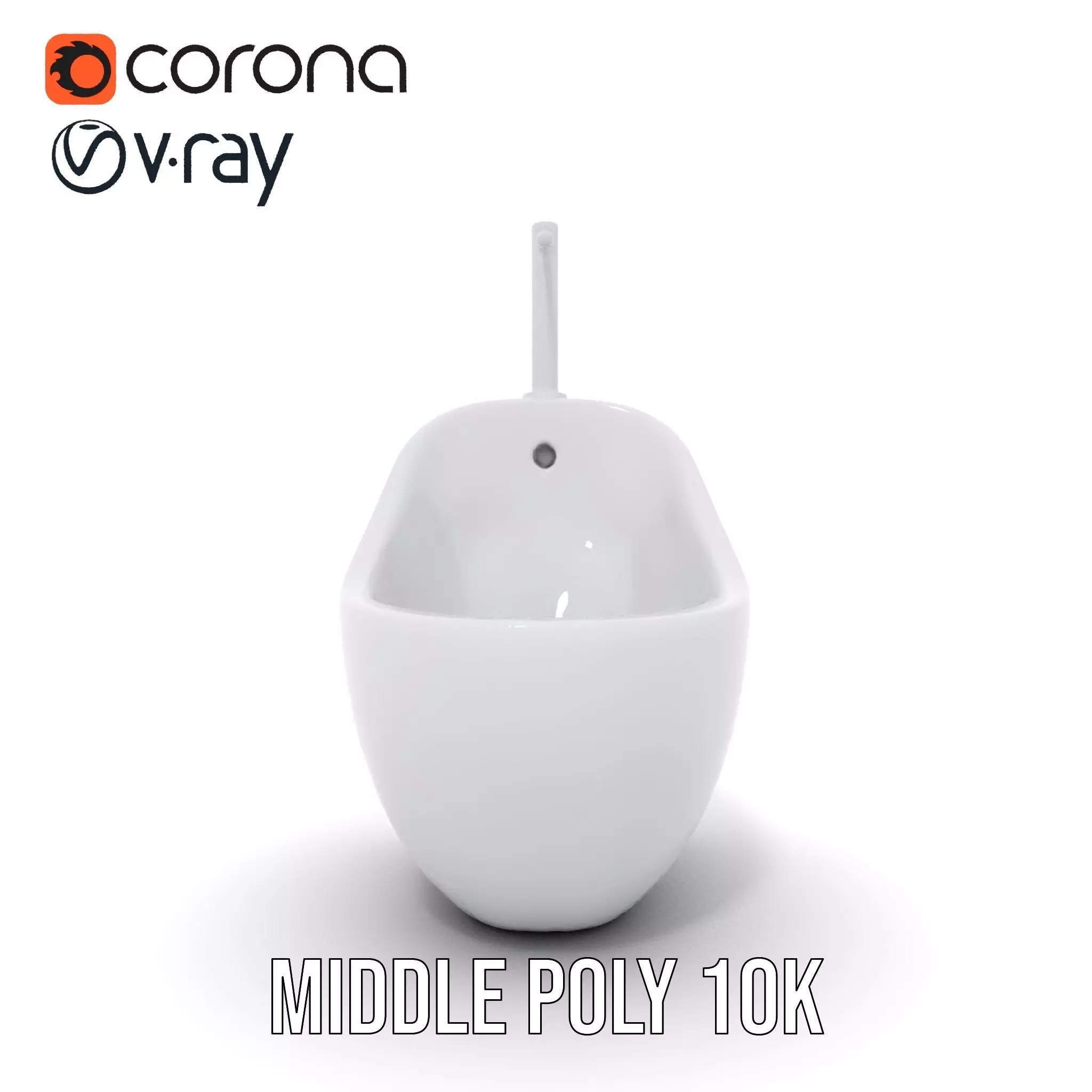 Modern White WallMounted Sink model pack Low-poly 3D model_11