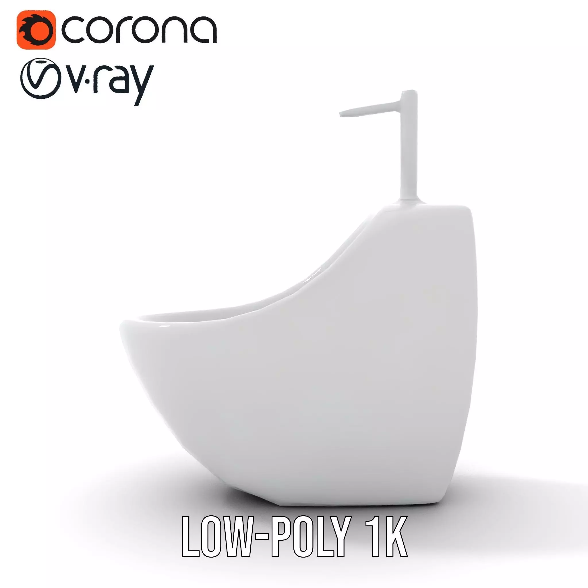 Modern White WallMounted Sink model pack Low-poly 3D model_22