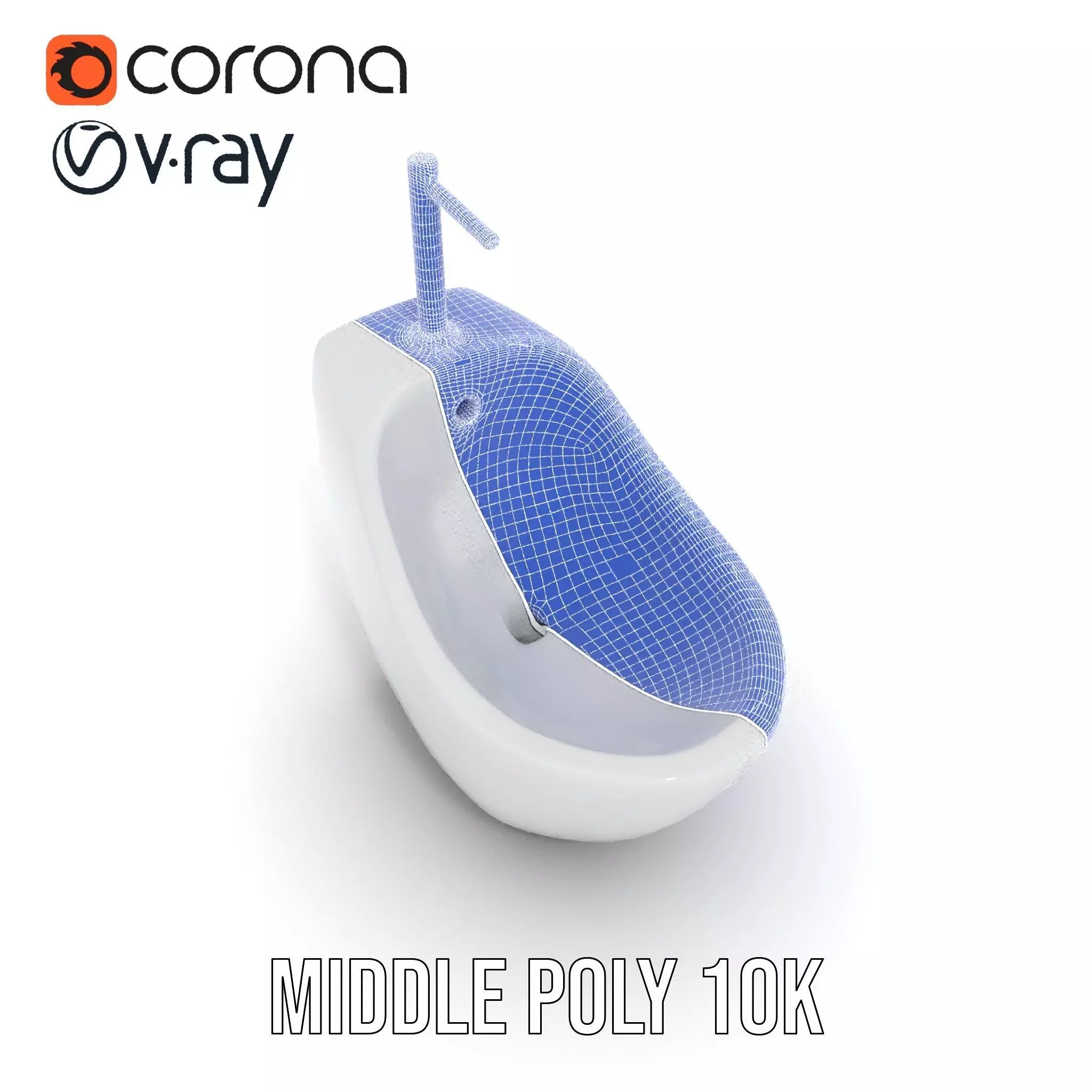 Modern White WallMounted Sink model pack Low-poly 3D model_27