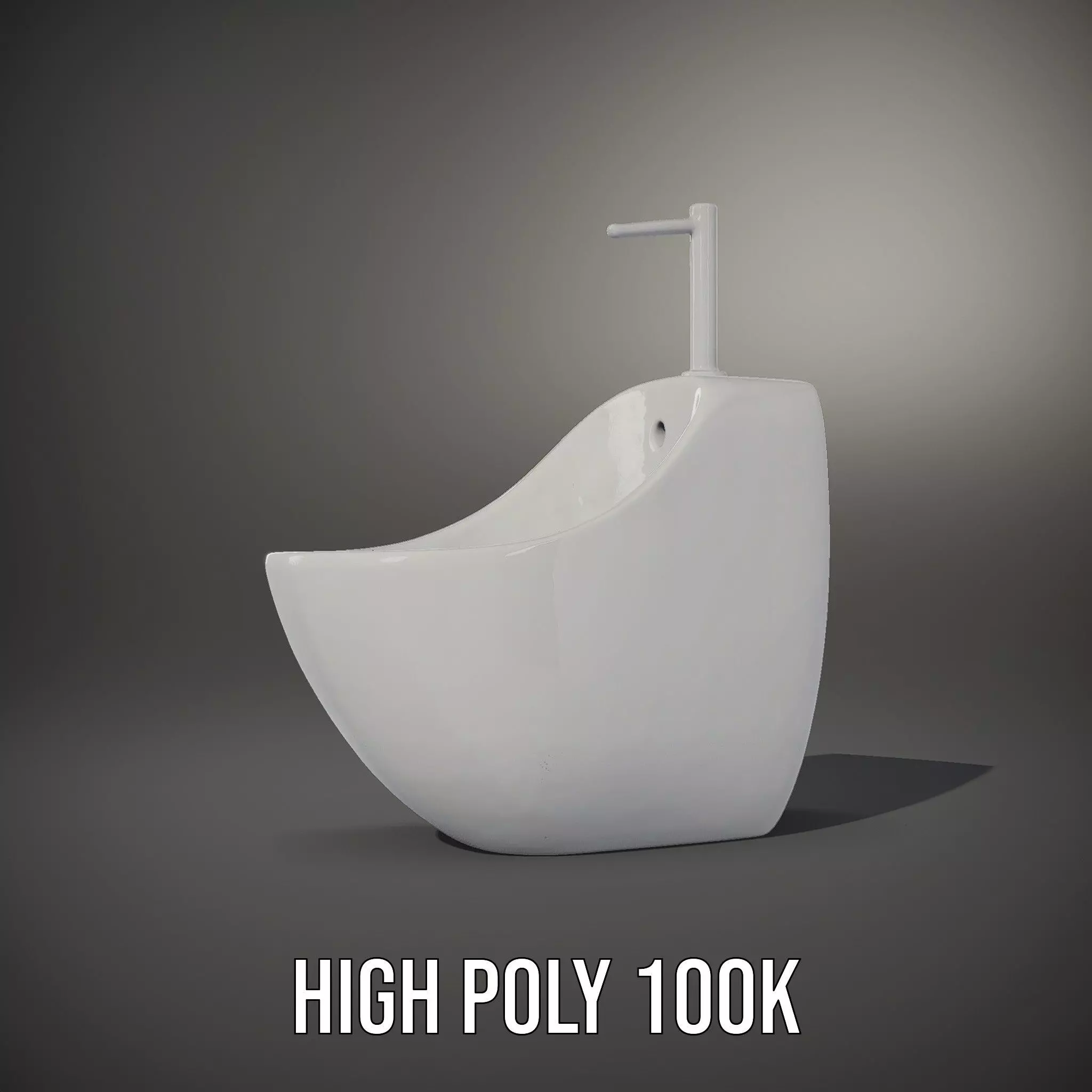 Modern White WallMounted Sink model pack Low-poly 3D model_8