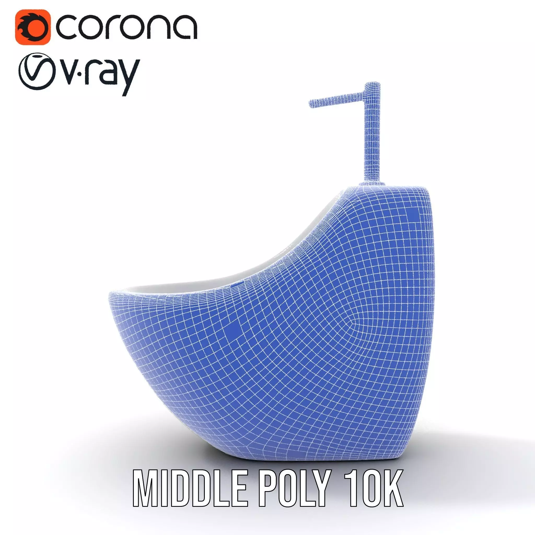 Modern White WallMounted Sink model pack Low-poly 3D model_18