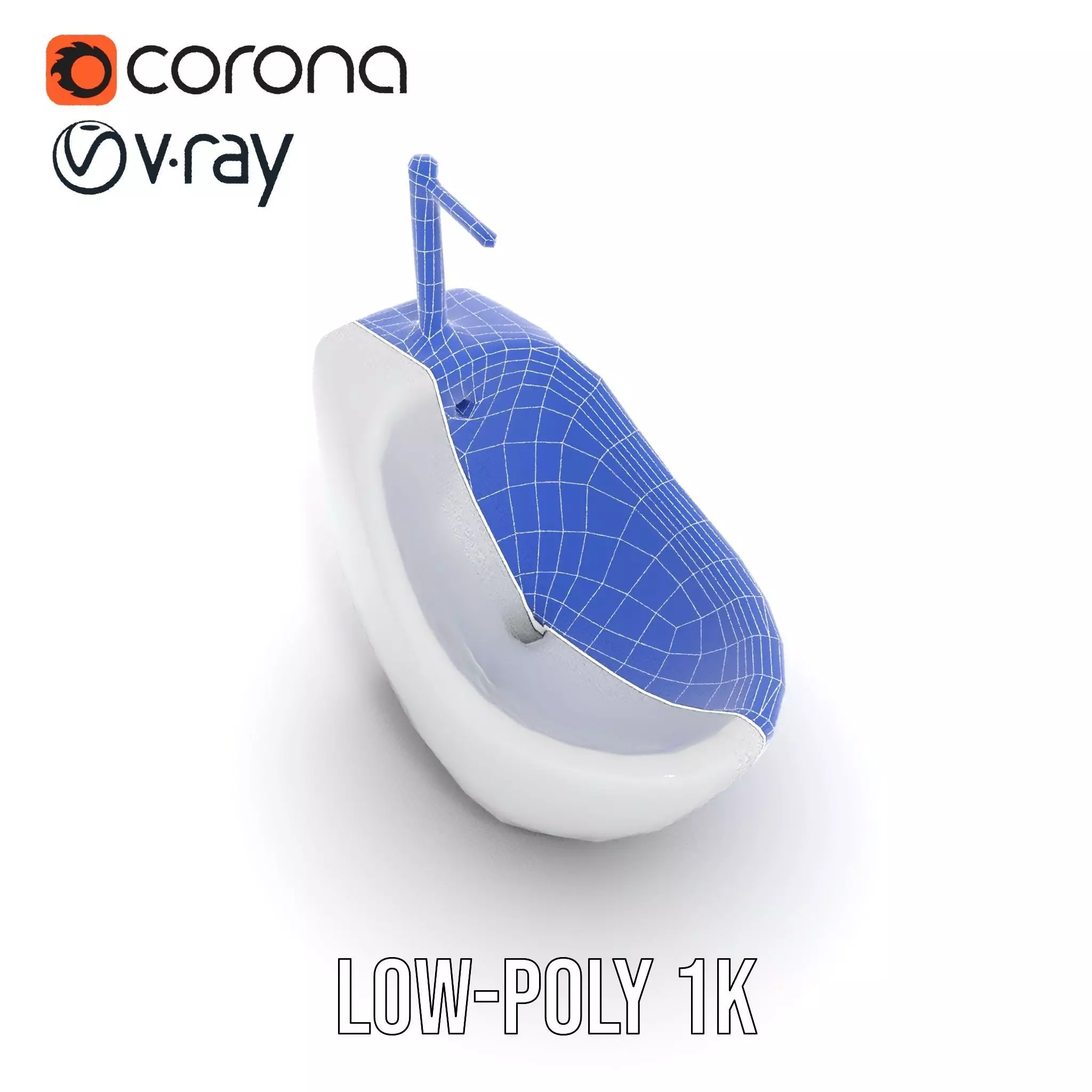 Modern White WallMounted Sink model pack Low-poly 3D model_25