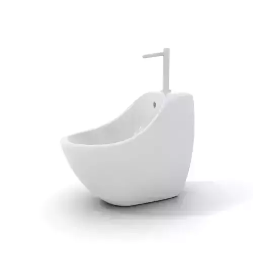 Modern White WallMounted Sink model pack Low-poly 3D model