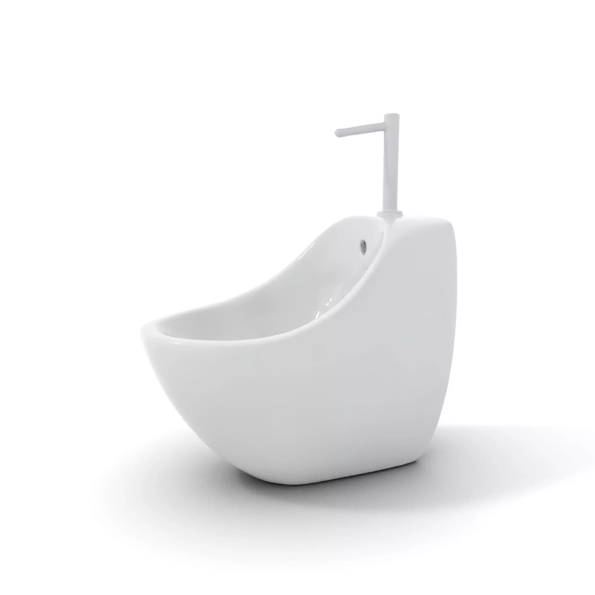 Modern White WallMounted Sink model pack Low-poly 3D model_0