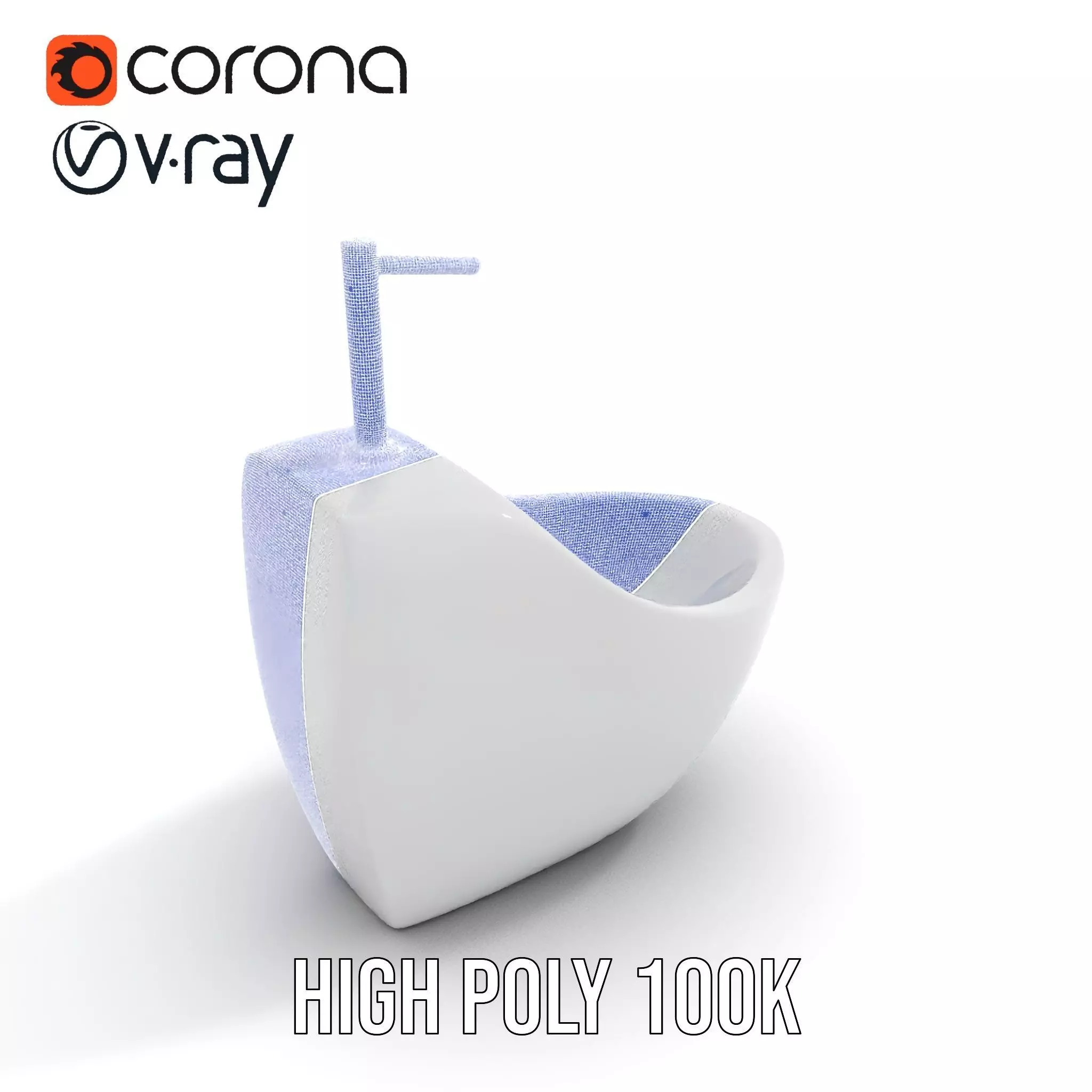 Modern White WallMounted Sink model pack Low-poly 3D model_29
