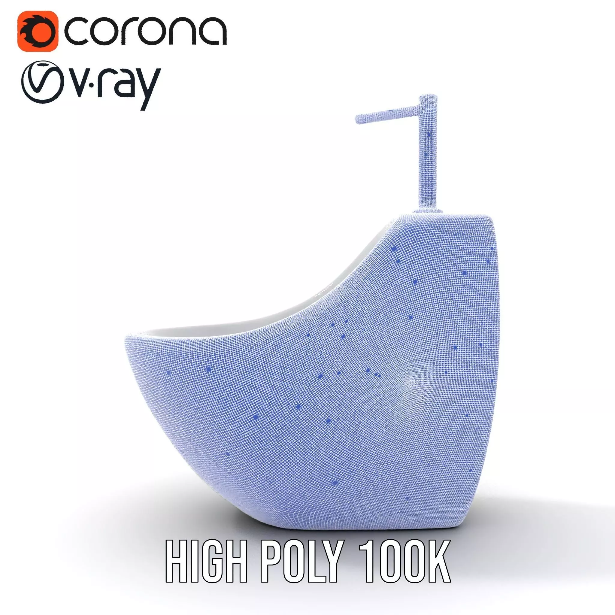 Modern White WallMounted Sink model pack Low-poly 3D model_33