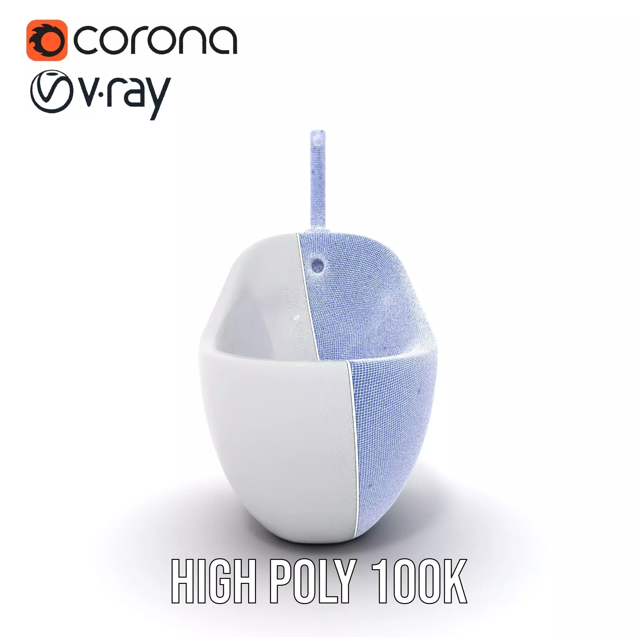 Modern White WallMounted Sink model pack Low-poly 3D model_34