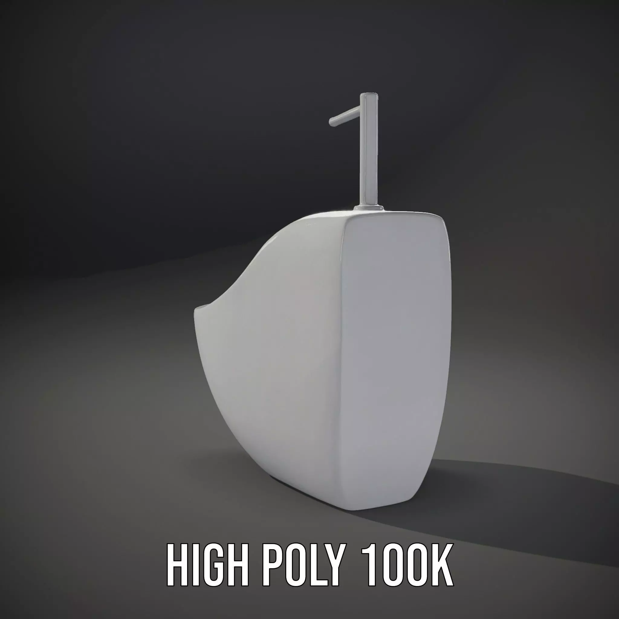 Modern White WallMounted Sink model pack Low-poly 3D model_10