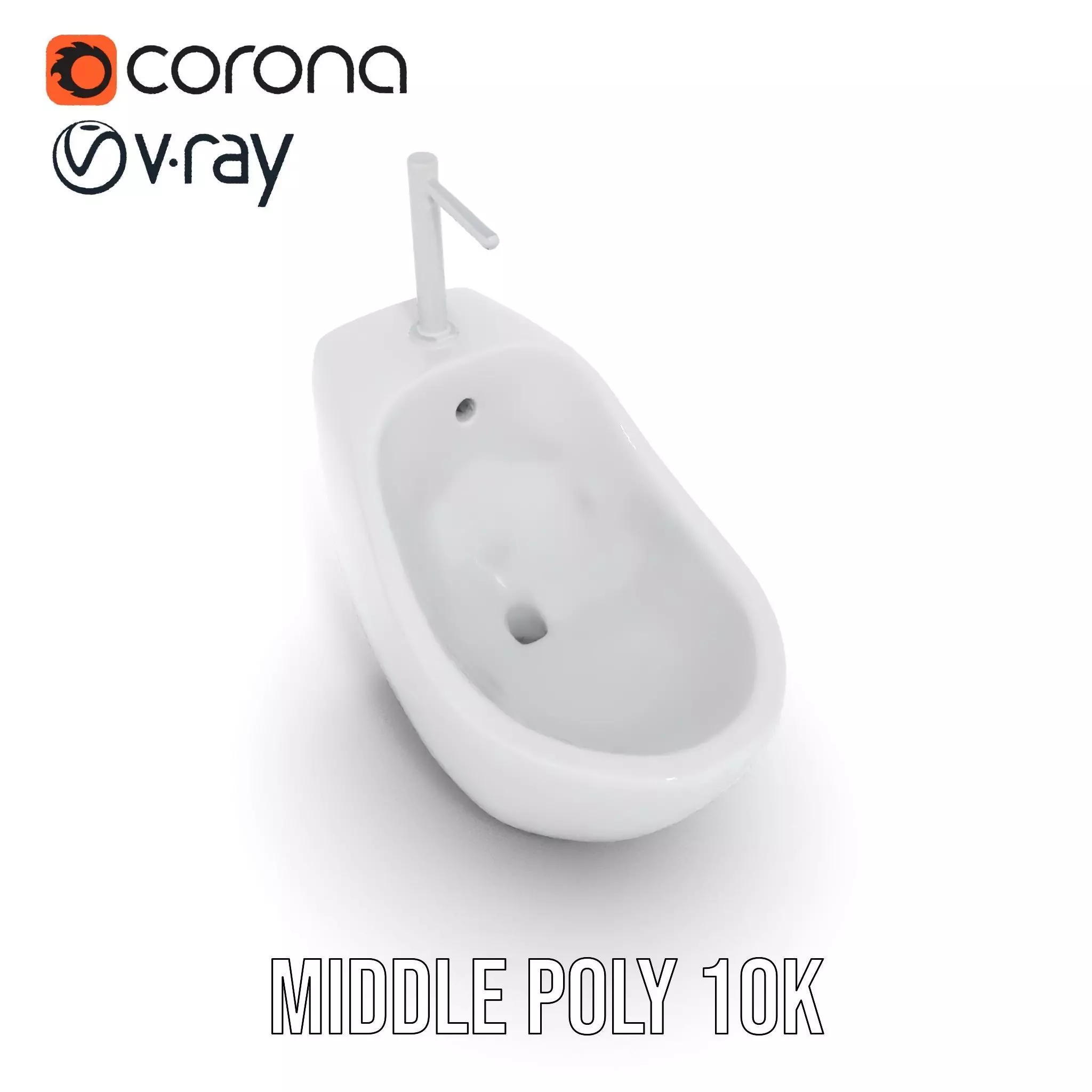 Modern White WallMounted Sink model pack Low-poly 3D model_13
