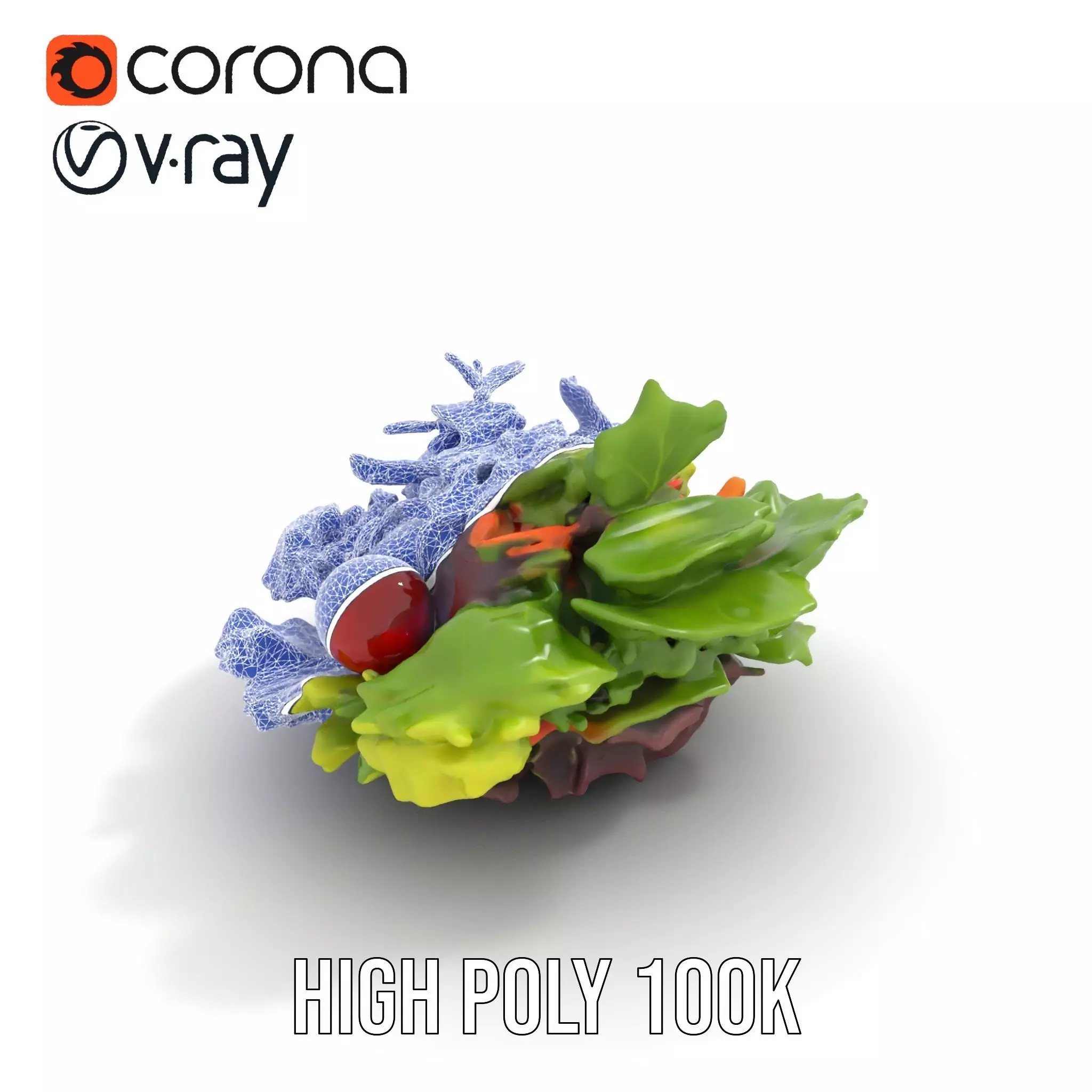 Fresh Garden Salad model pack Low-poly 3D model_32