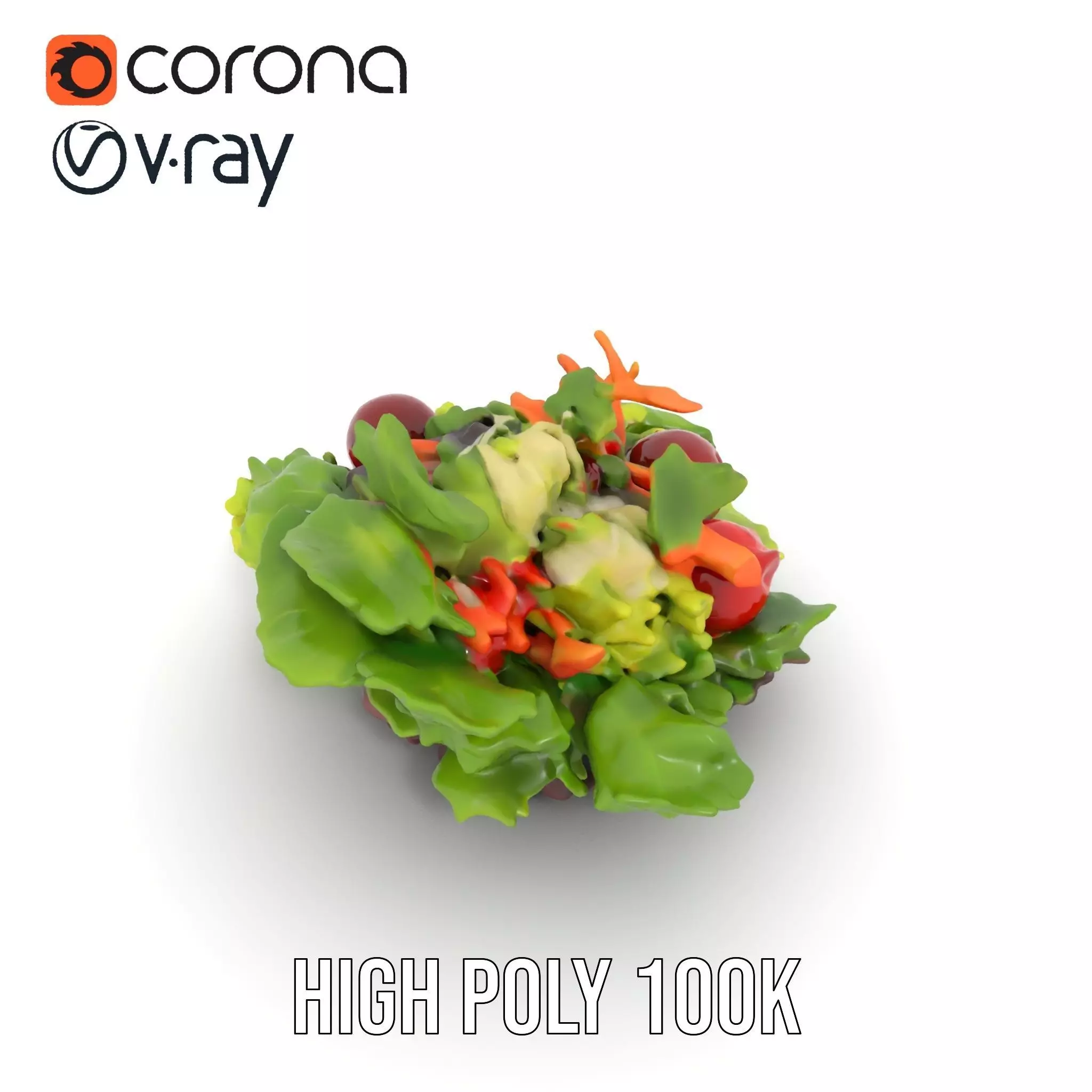 Fresh Garden Salad model pack Low-poly 3D model_23