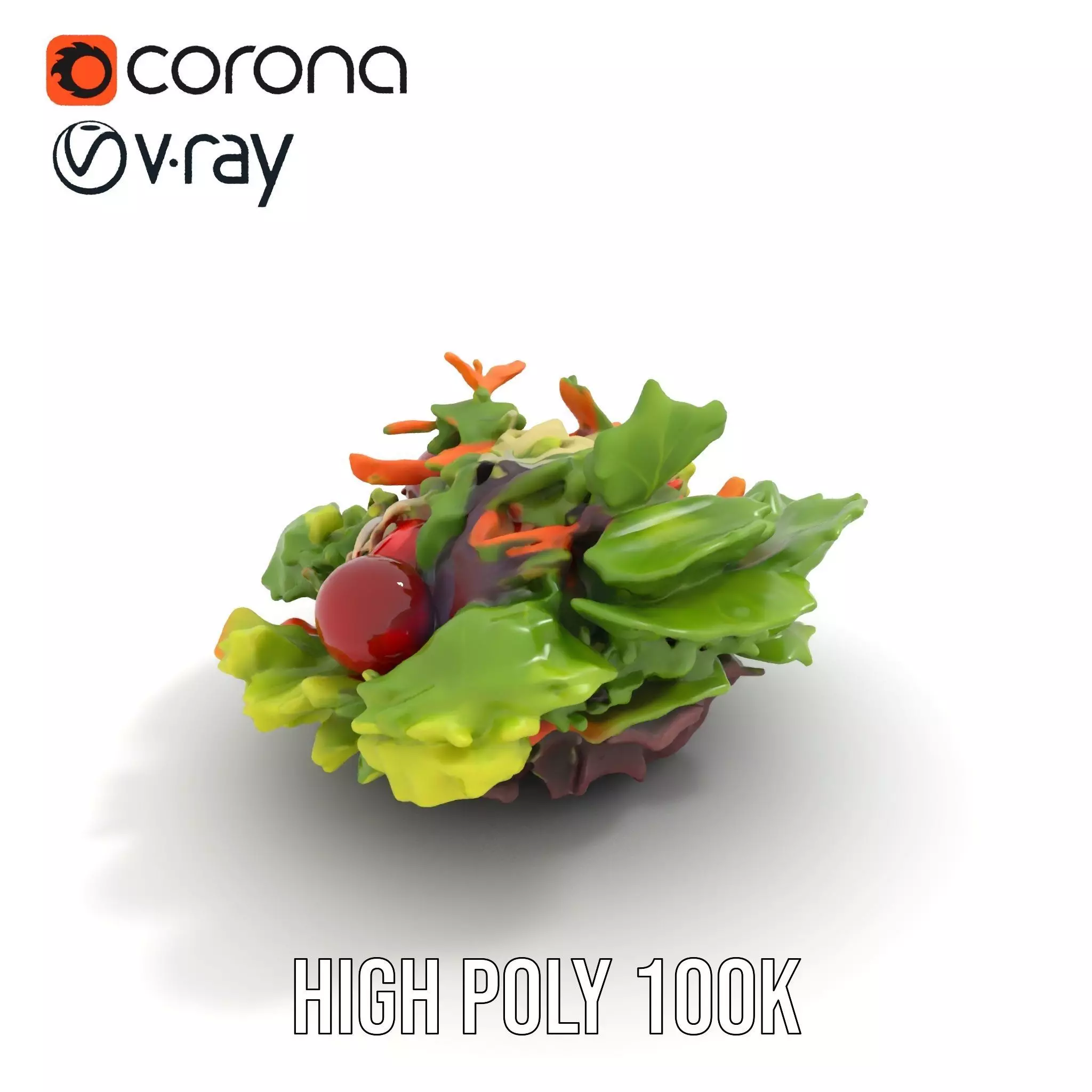 Fresh Garden Salad model pack Low-poly 3D model_6