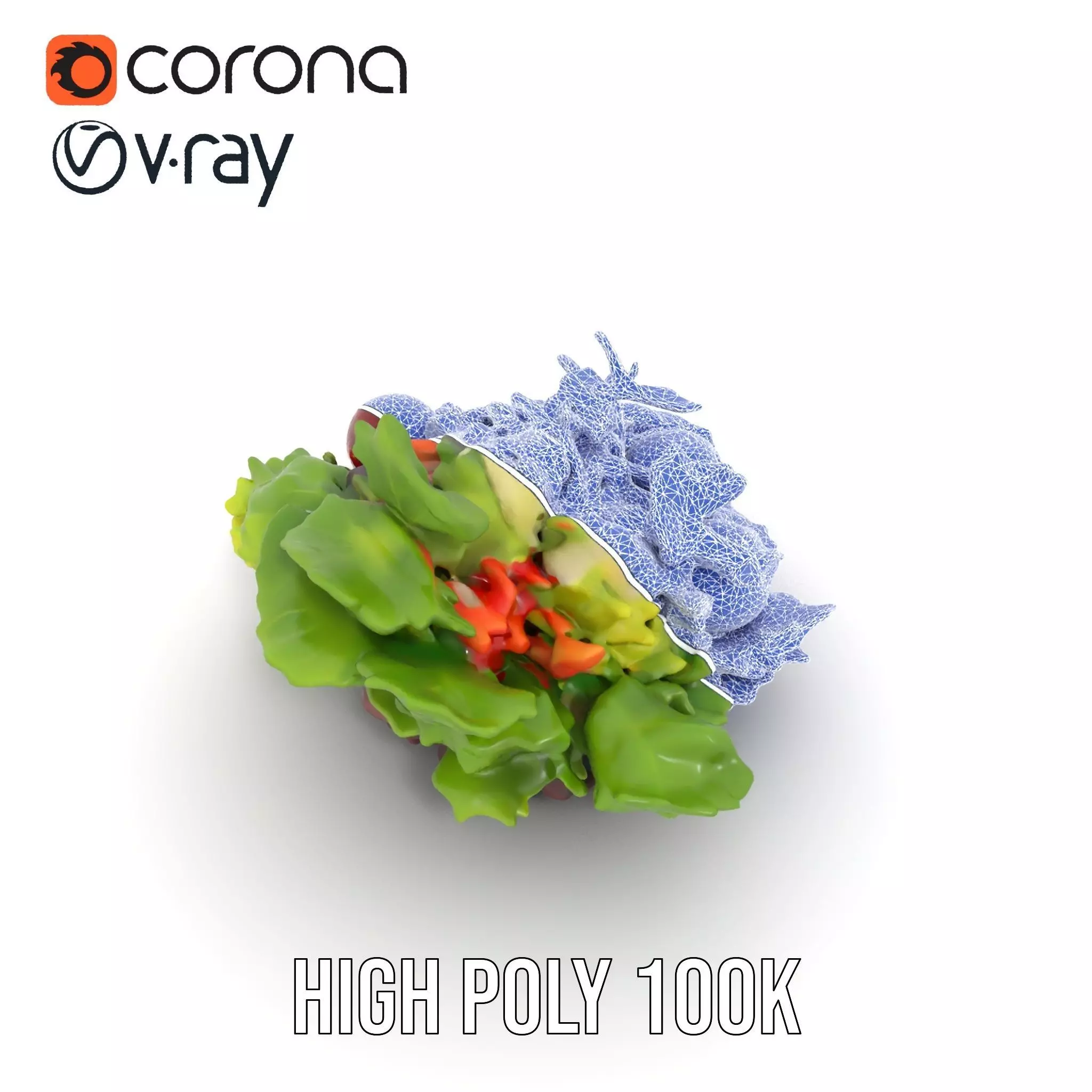 Fresh Garden Salad model pack Low-poly 3D model_31