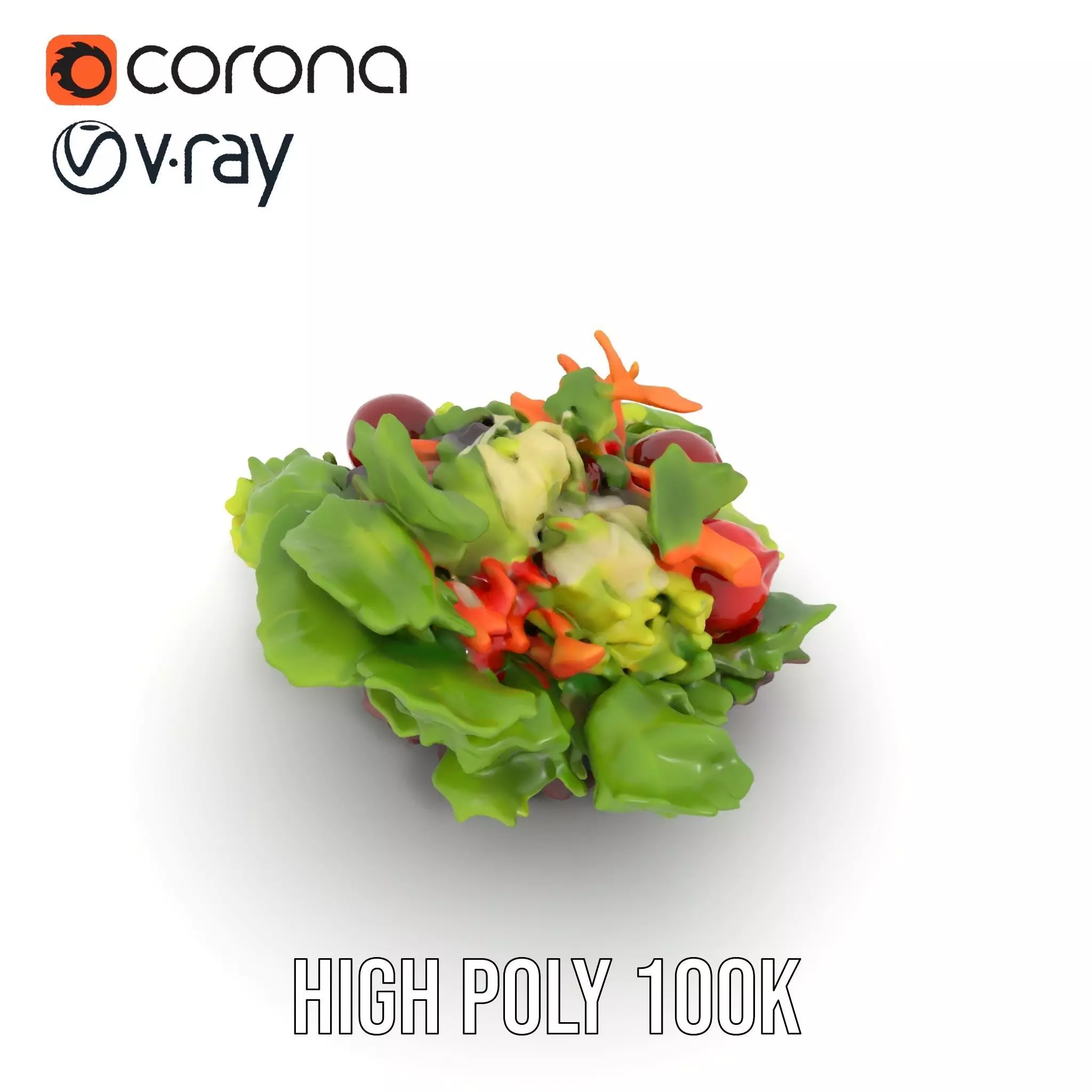 Fresh Garden Salad model pack Low-poly 3D model_14