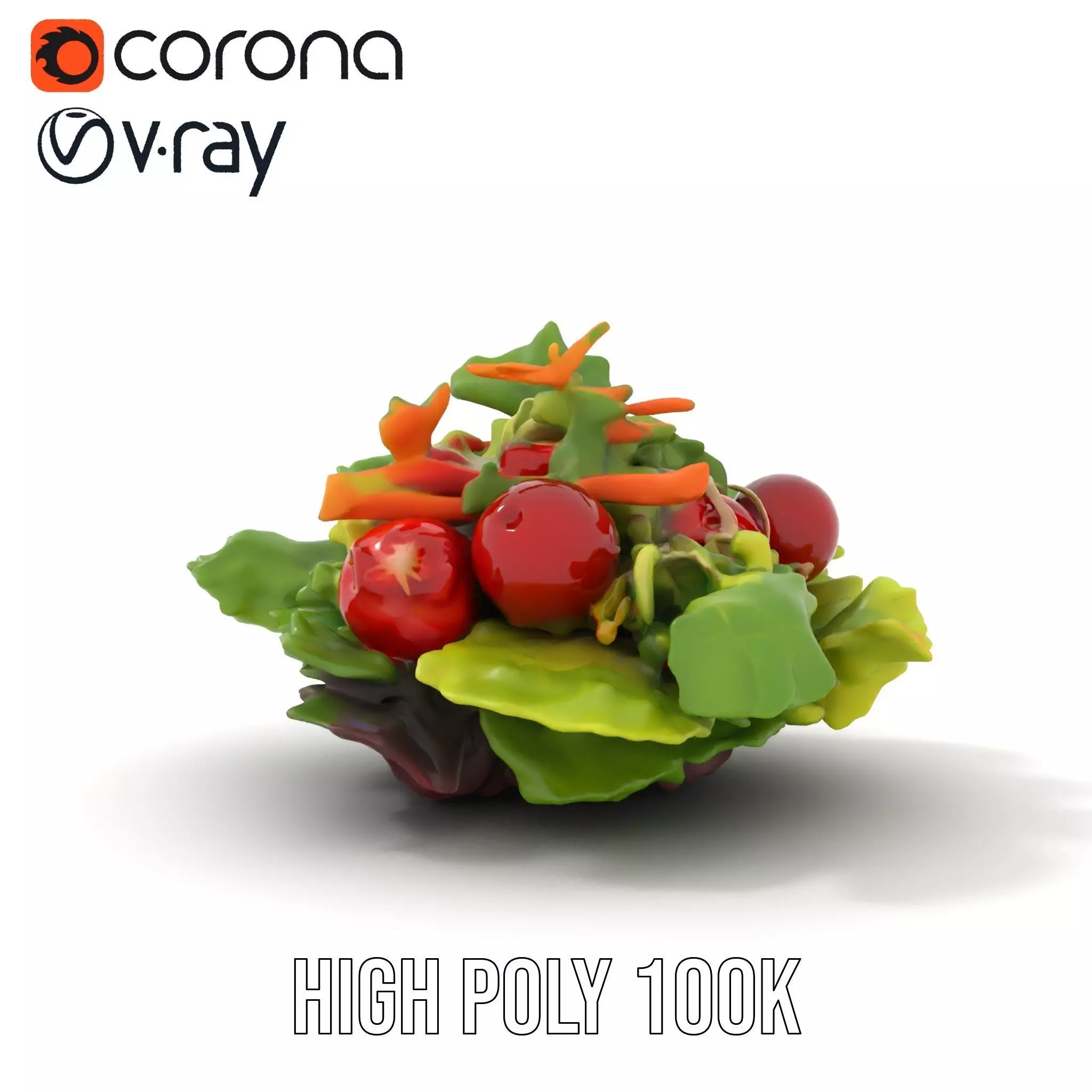 Fresh Garden Salad model pack Low-poly 3D model_17