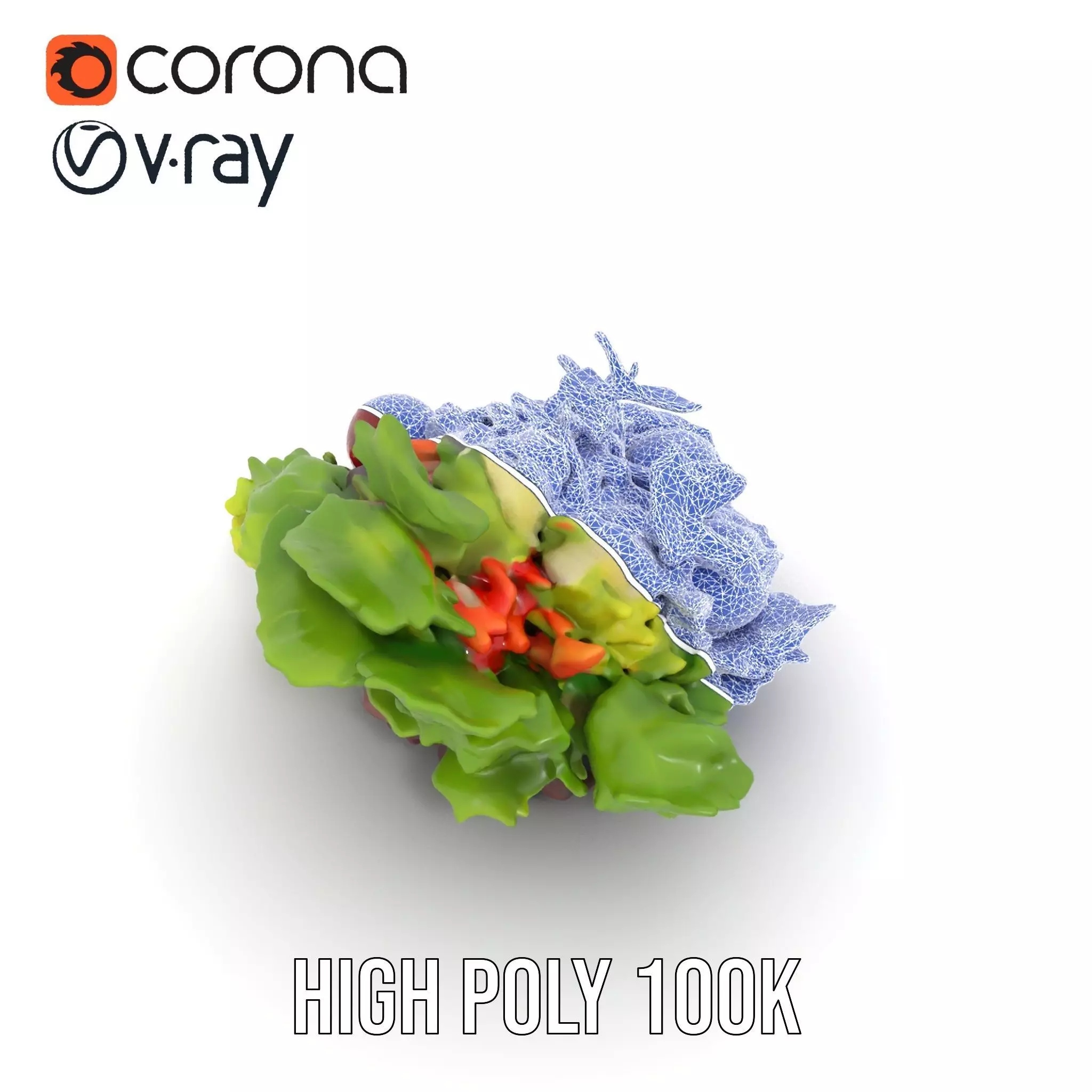 Fresh Garden Salad model pack Low-poly 3D model_27
