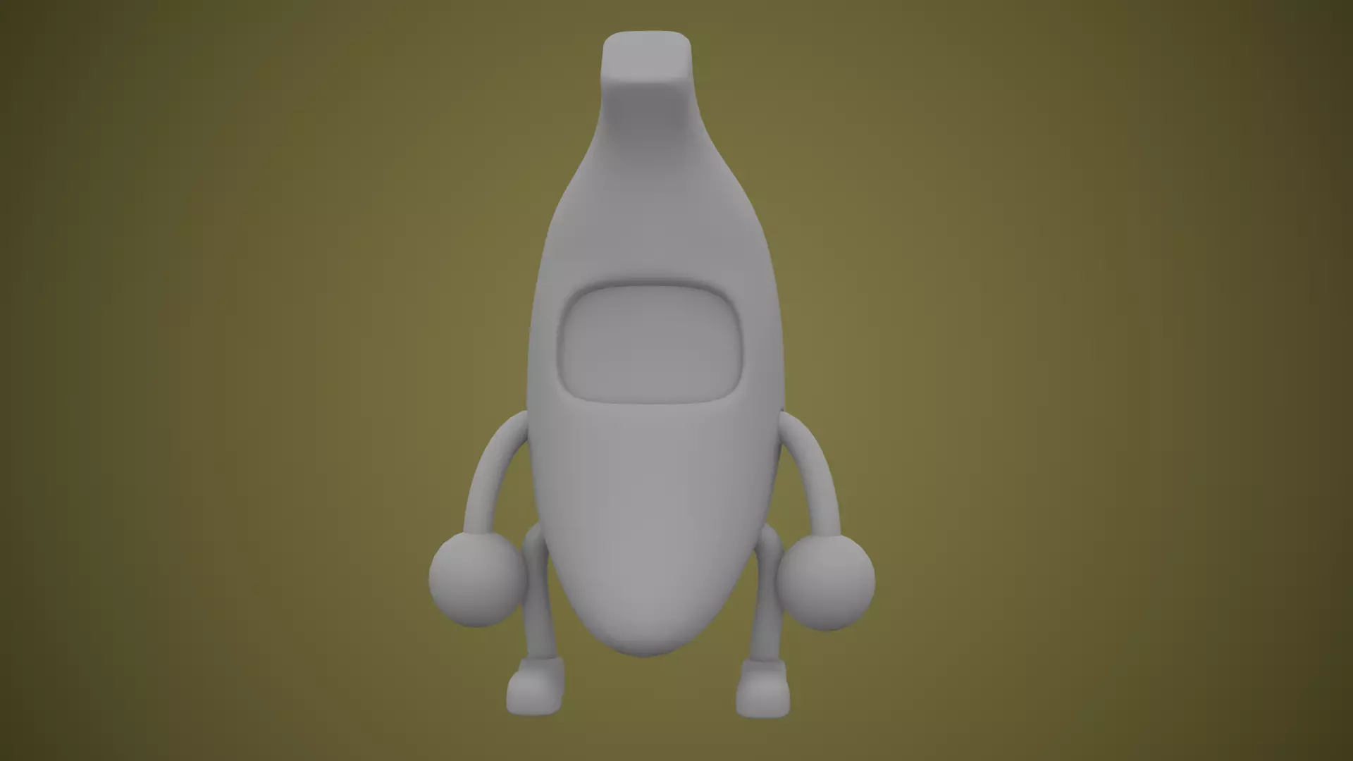 Wood Banana Buddies Low-poly 3D model_16