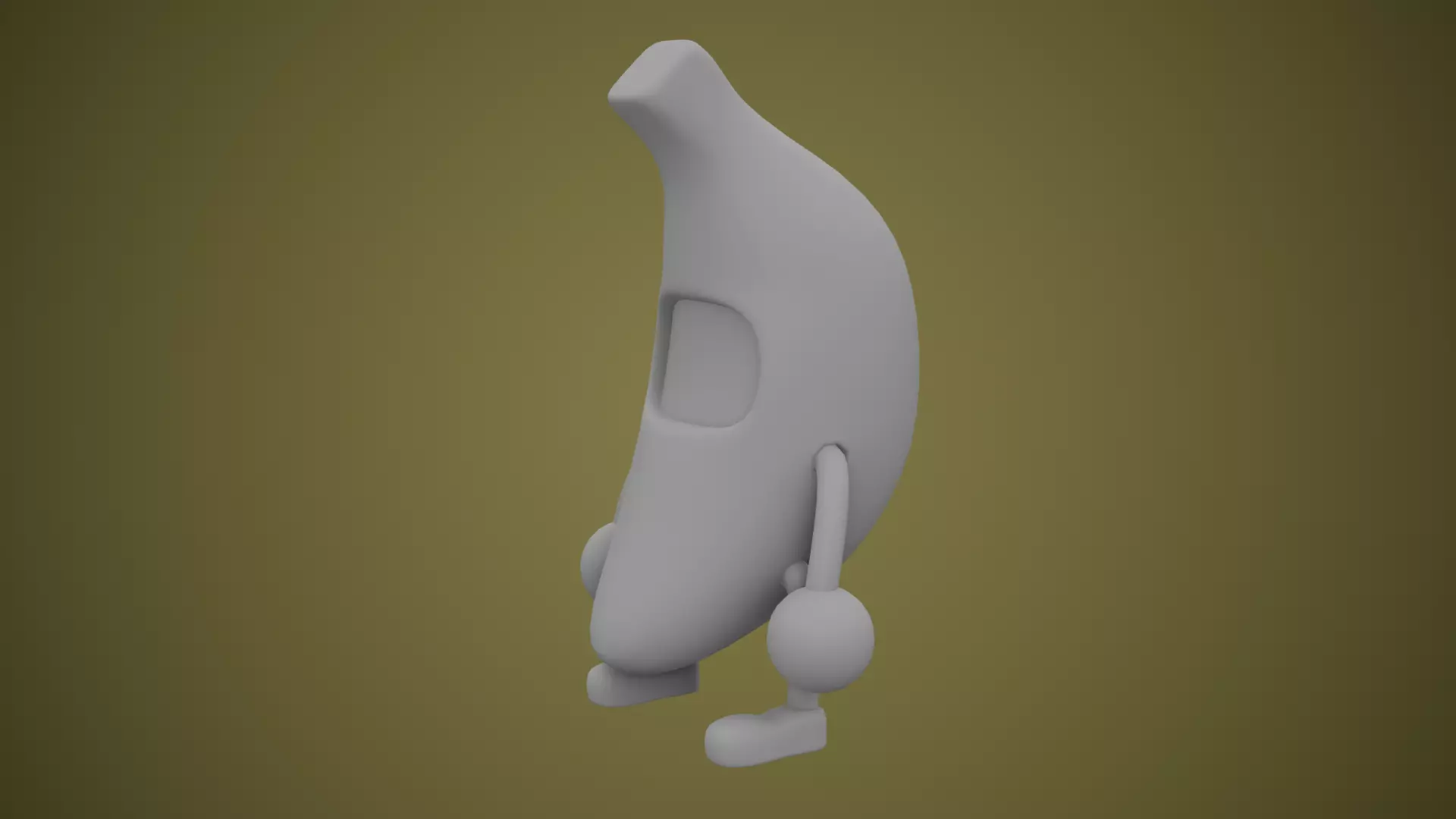 Wood Banana Buddies Low-poly 3D model_17