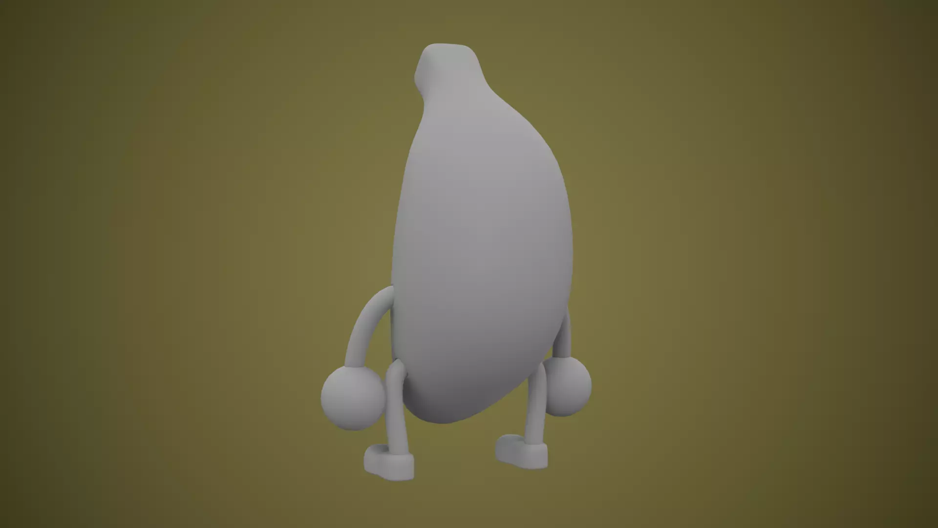 Wood Banana Buddies Low-poly 3D model_19