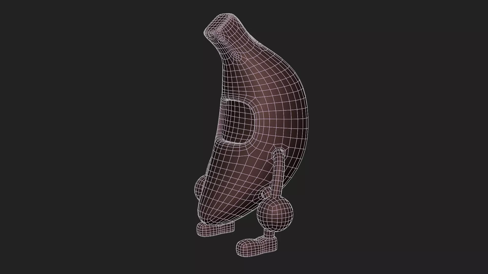 Wood Banana Buddies Low-poly 3D model_7