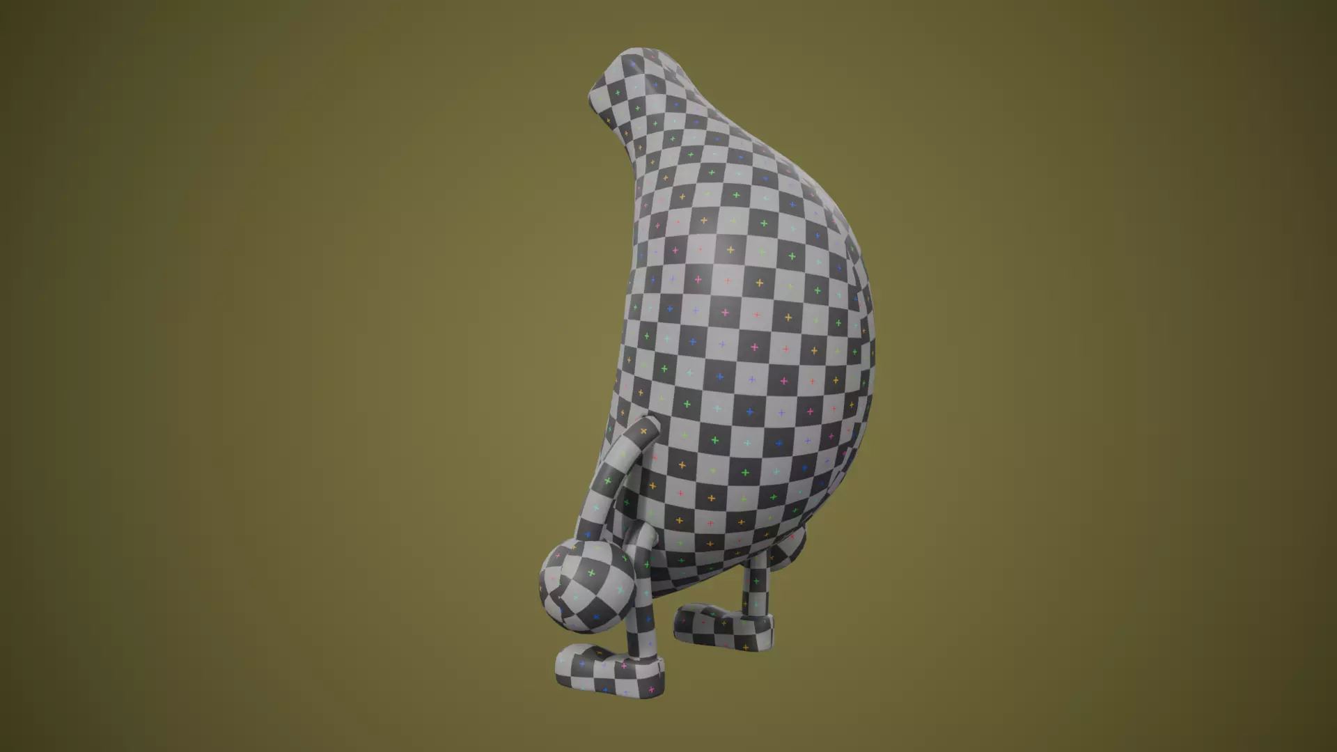 Wood Banana Buddies Low-poly 3D model_13