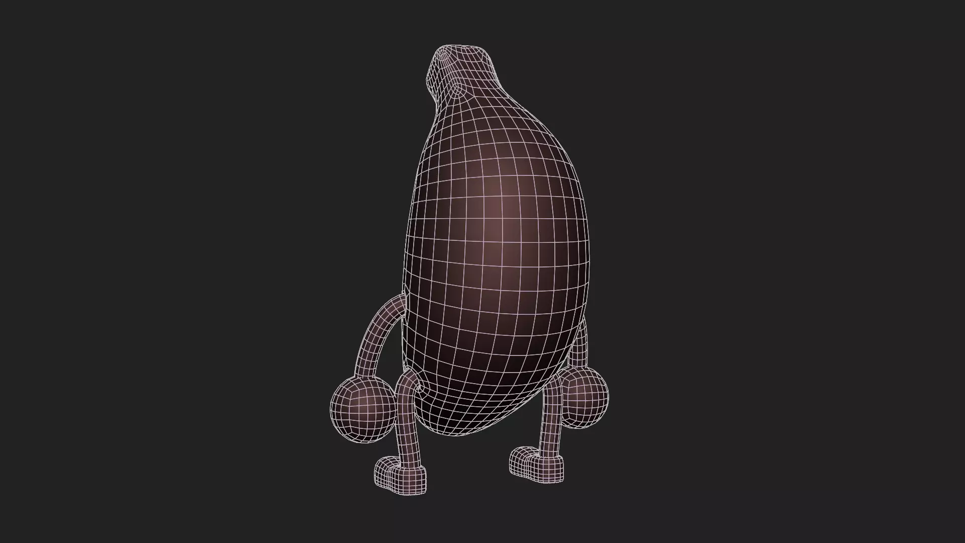 Wood Banana Buddies Low-poly 3D model_9