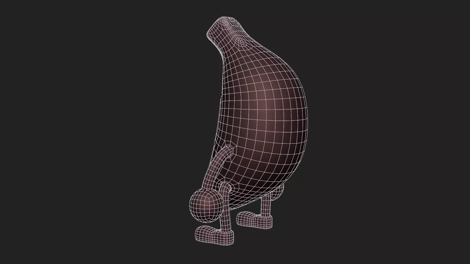 Wood Banana Buddies Low-poly 3D model_8