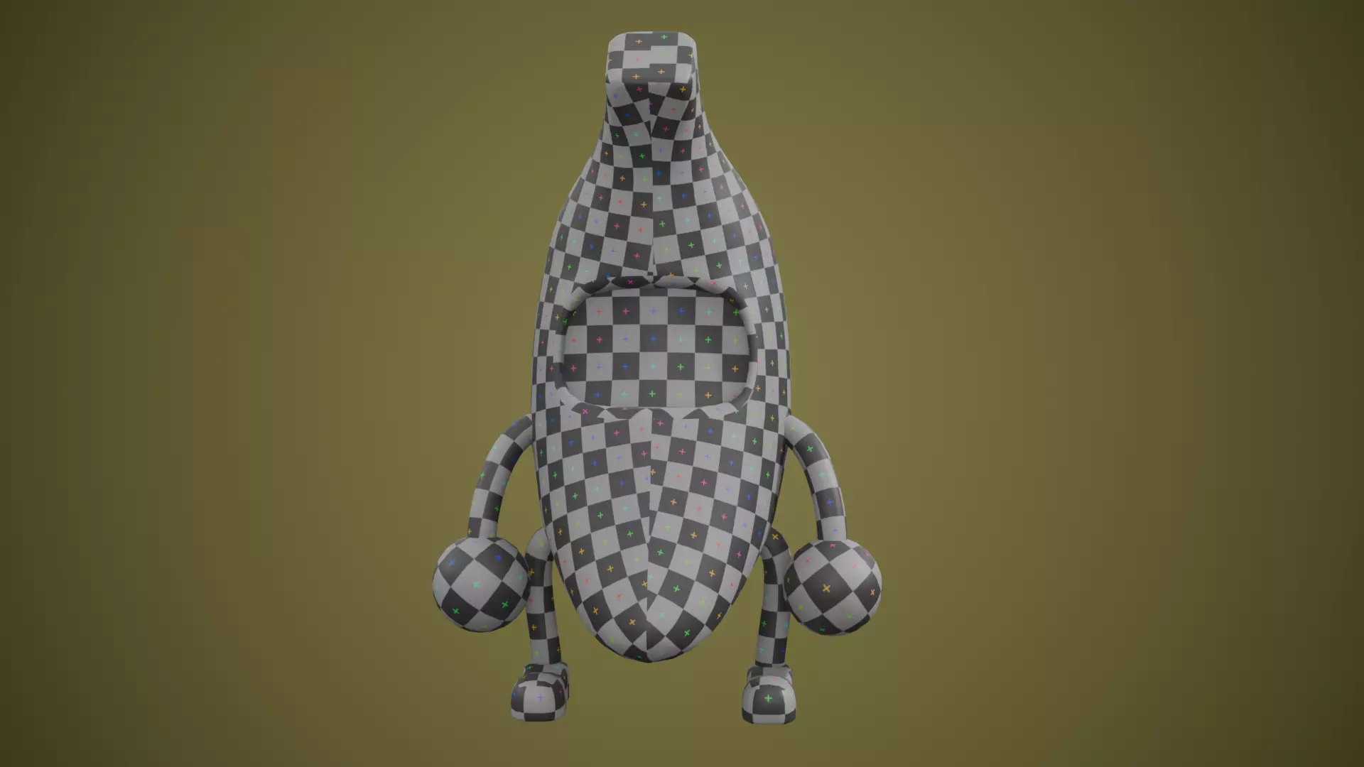 Wood Banana Buddies Low-poly 3D model_11