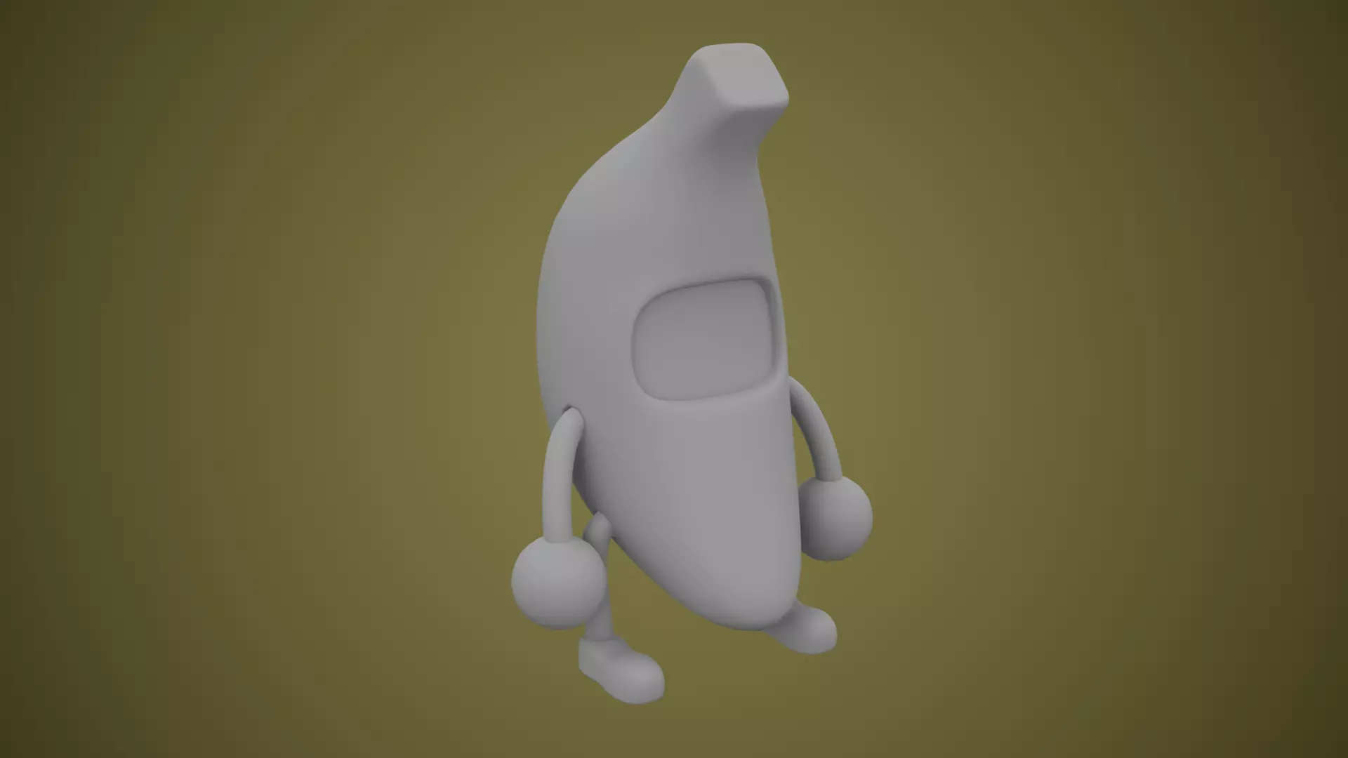 Wood Banana Buddies Low-poly 3D model_15