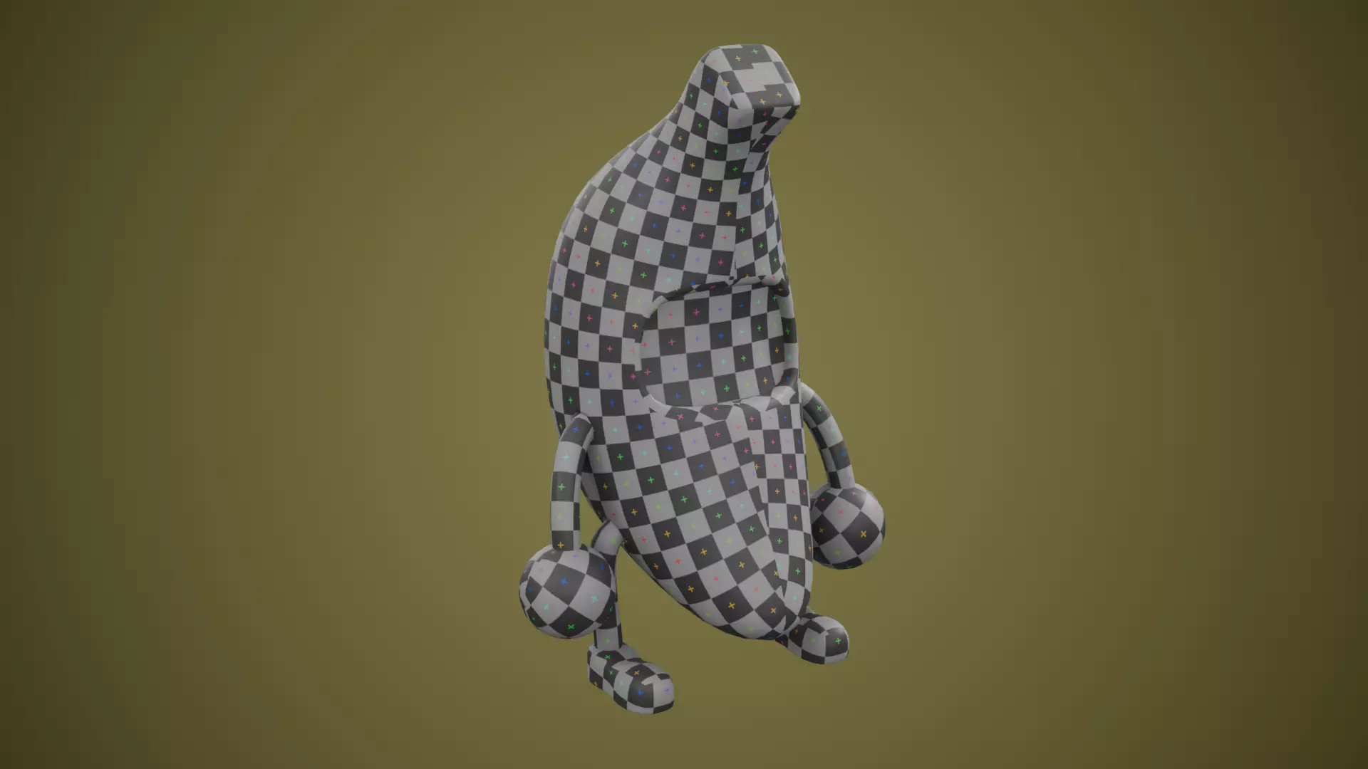 Wood Banana Buddies Low-poly 3D model_10