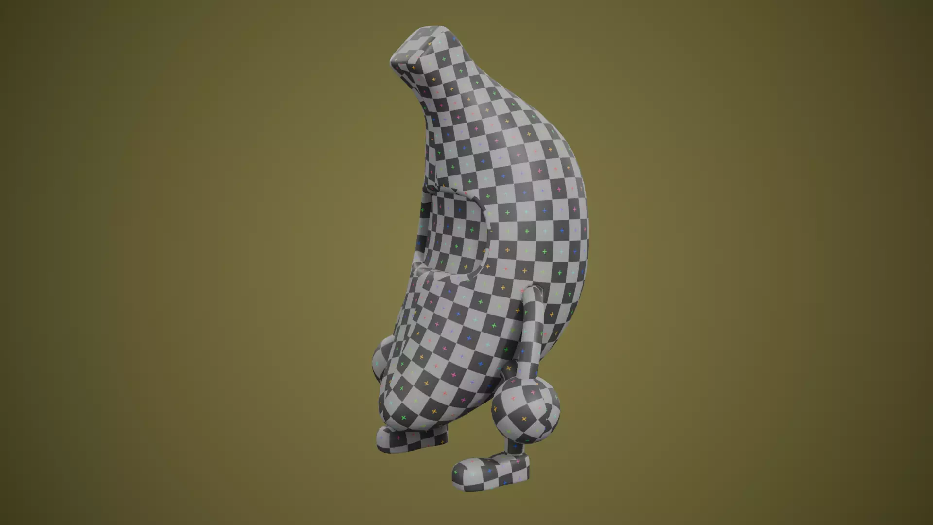 Wood Banana Buddies Low-poly 3D model_12