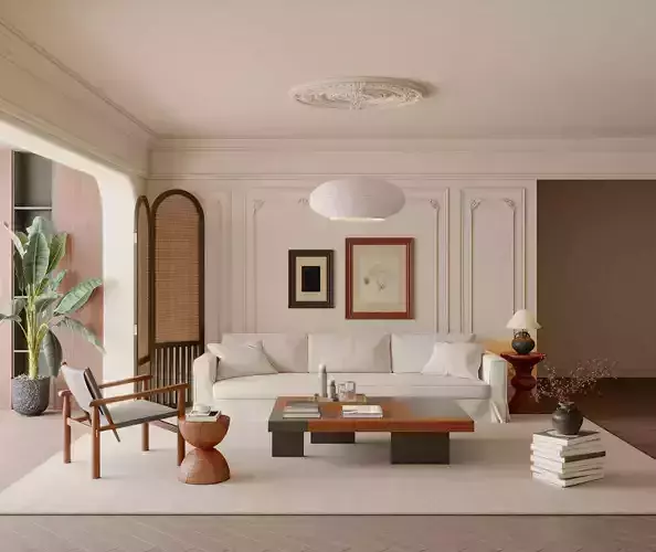 French Style Elegant Living Room 84