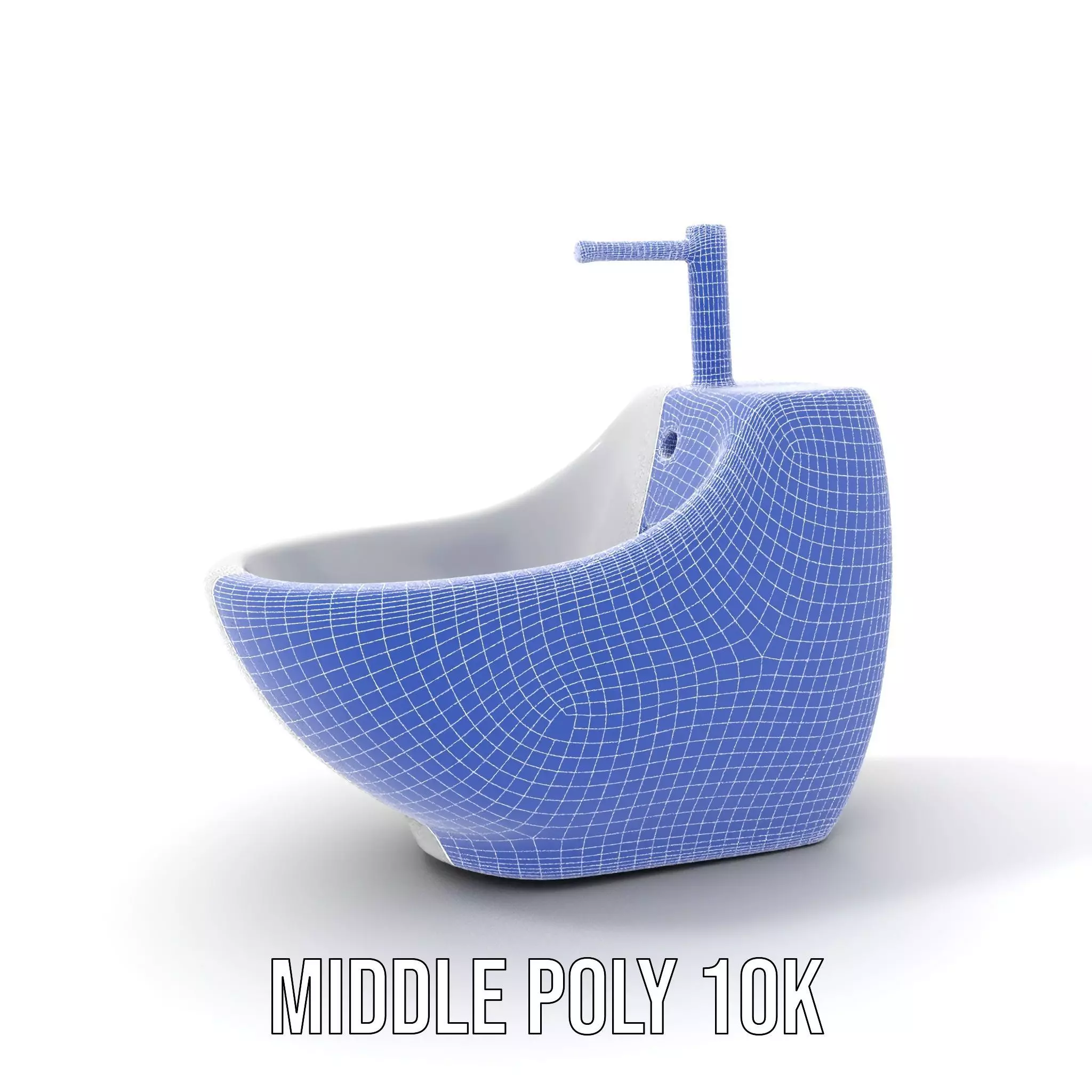 White Ceramic Bidet model pack Low-poly 3D model_13