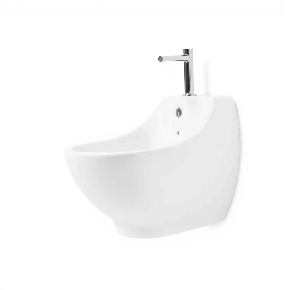 White Ceramic Bidet model pack Low-poly 3D model_2