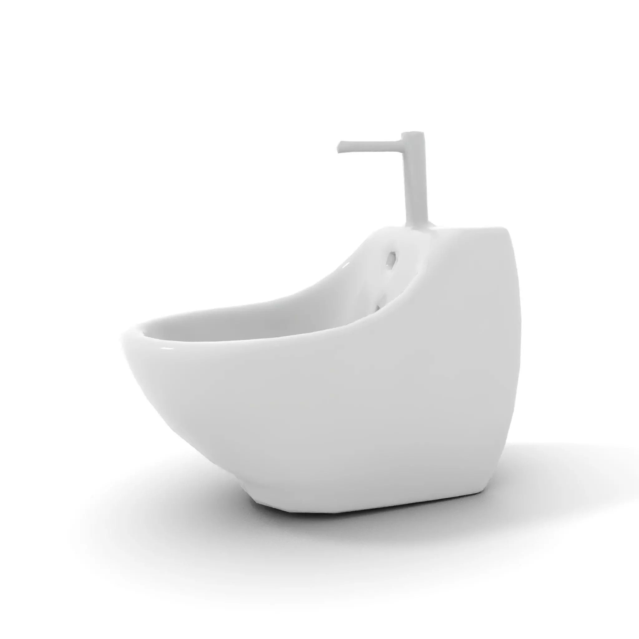 White Ceramic Bidet model pack Low-poly 3D model_19