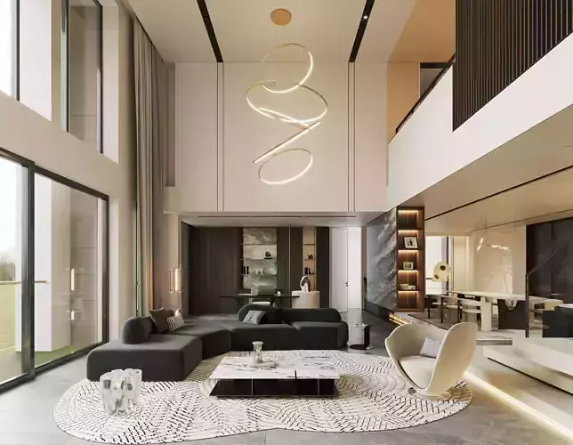 Modern Luxury Duplex Living Room 80