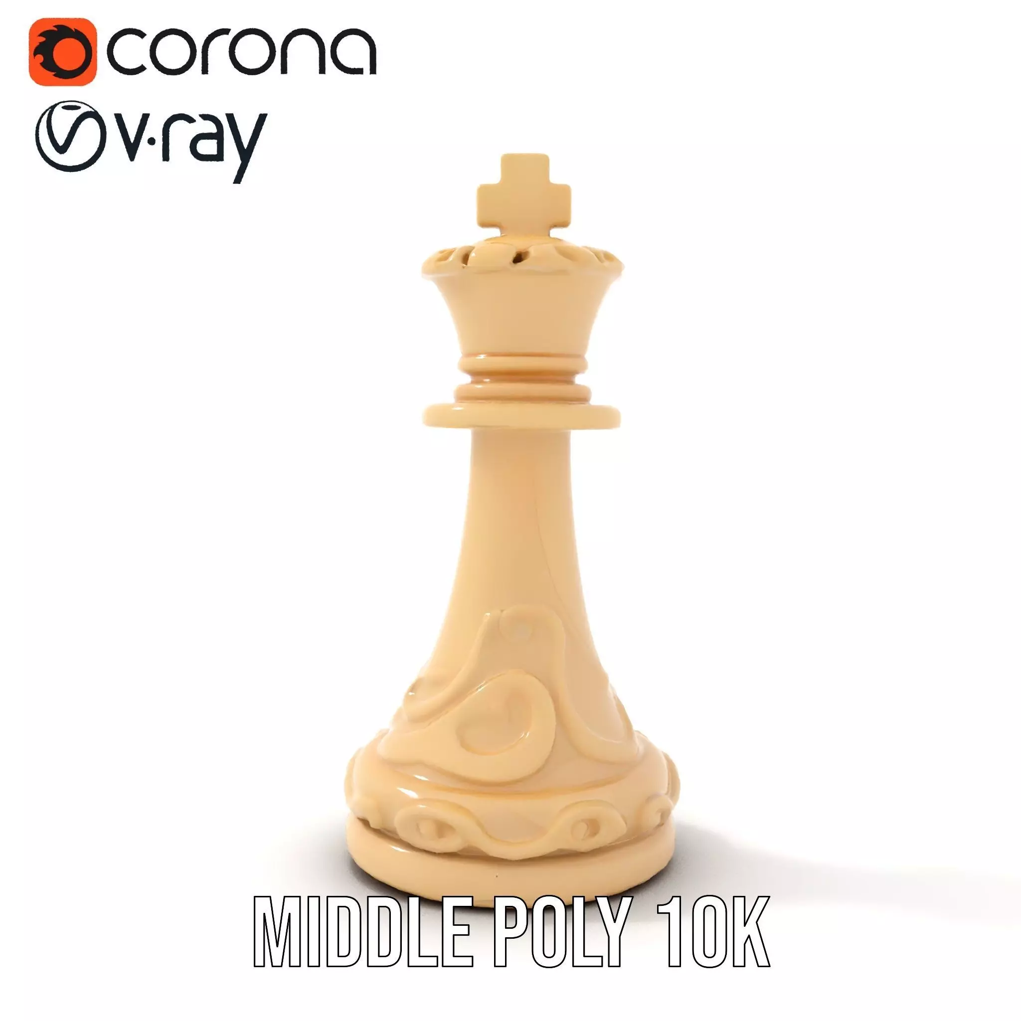 Ivory Chess King model pack Low-poly 3D model_24