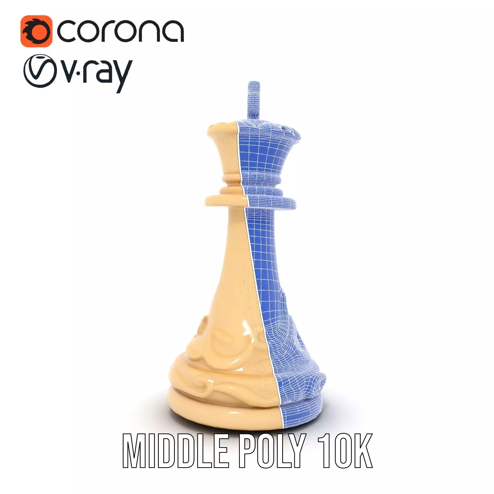 Ivory Chess King model pack Low-poly 3D model_21