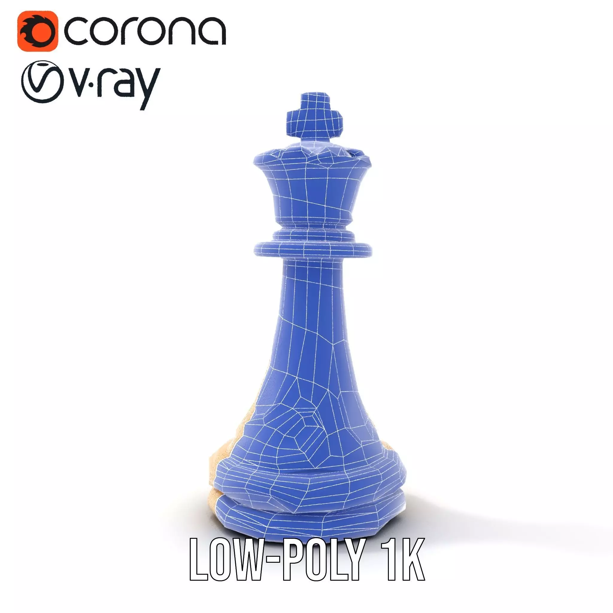 Ivory Chess King model pack Low-poly 3D model_17