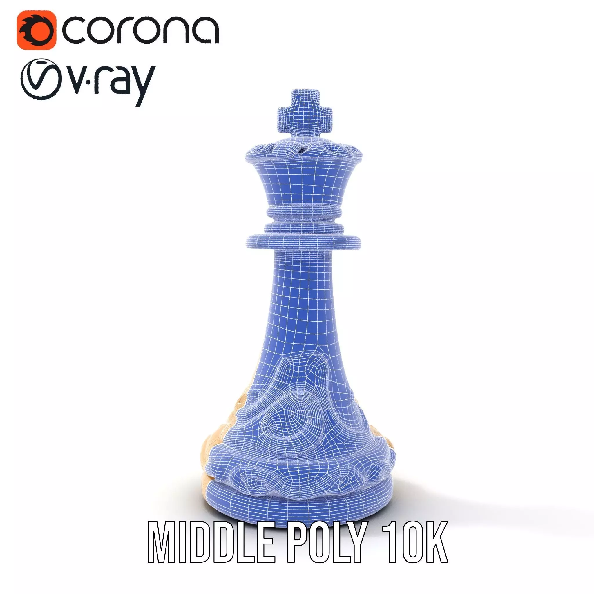 Ivory Chess King model pack Low-poly 3D model_14