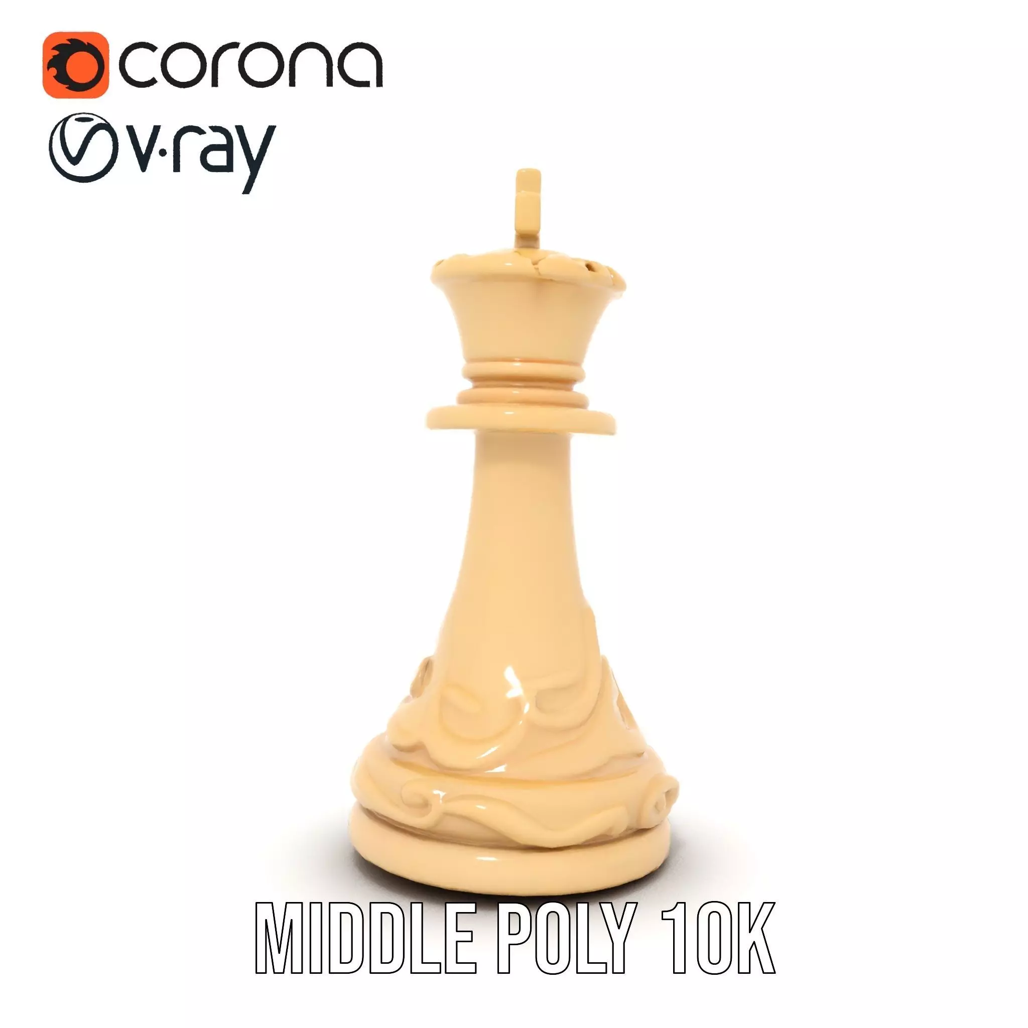 Ivory Chess King model pack Low-poly 3D model_16