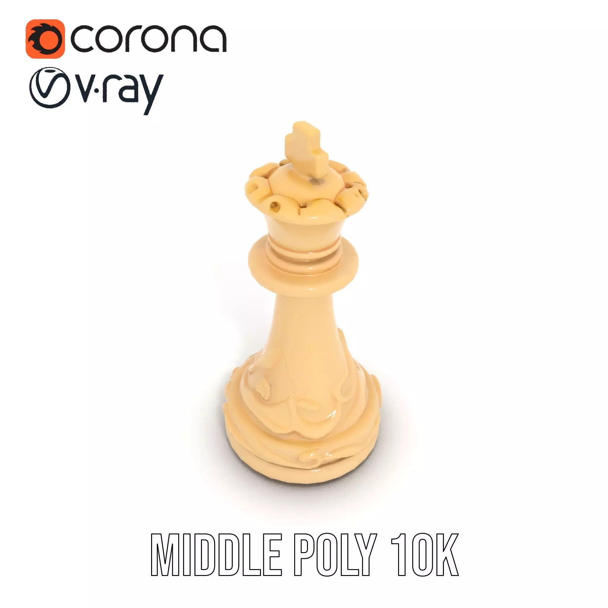 Ivory Chess King model pack Low-poly 3D model_18