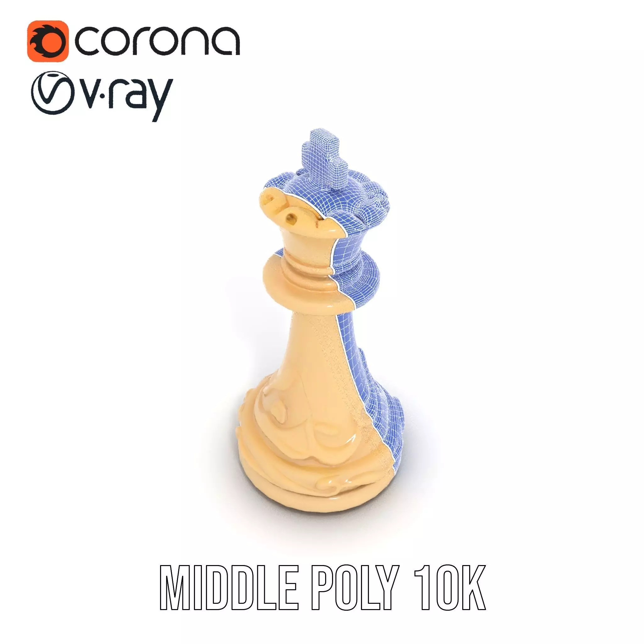 Ivory Chess King model pack Low-poly 3D model_26